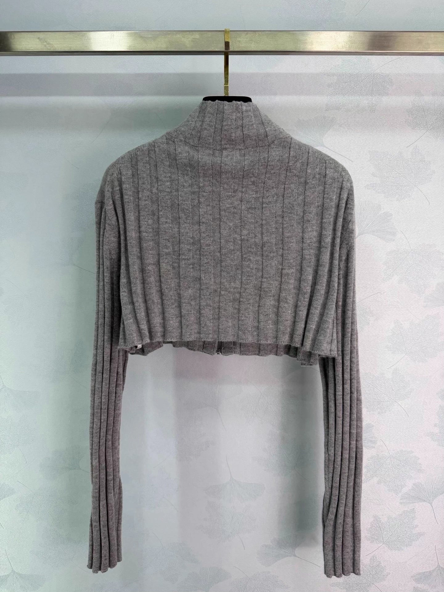 Grey knit cardigan