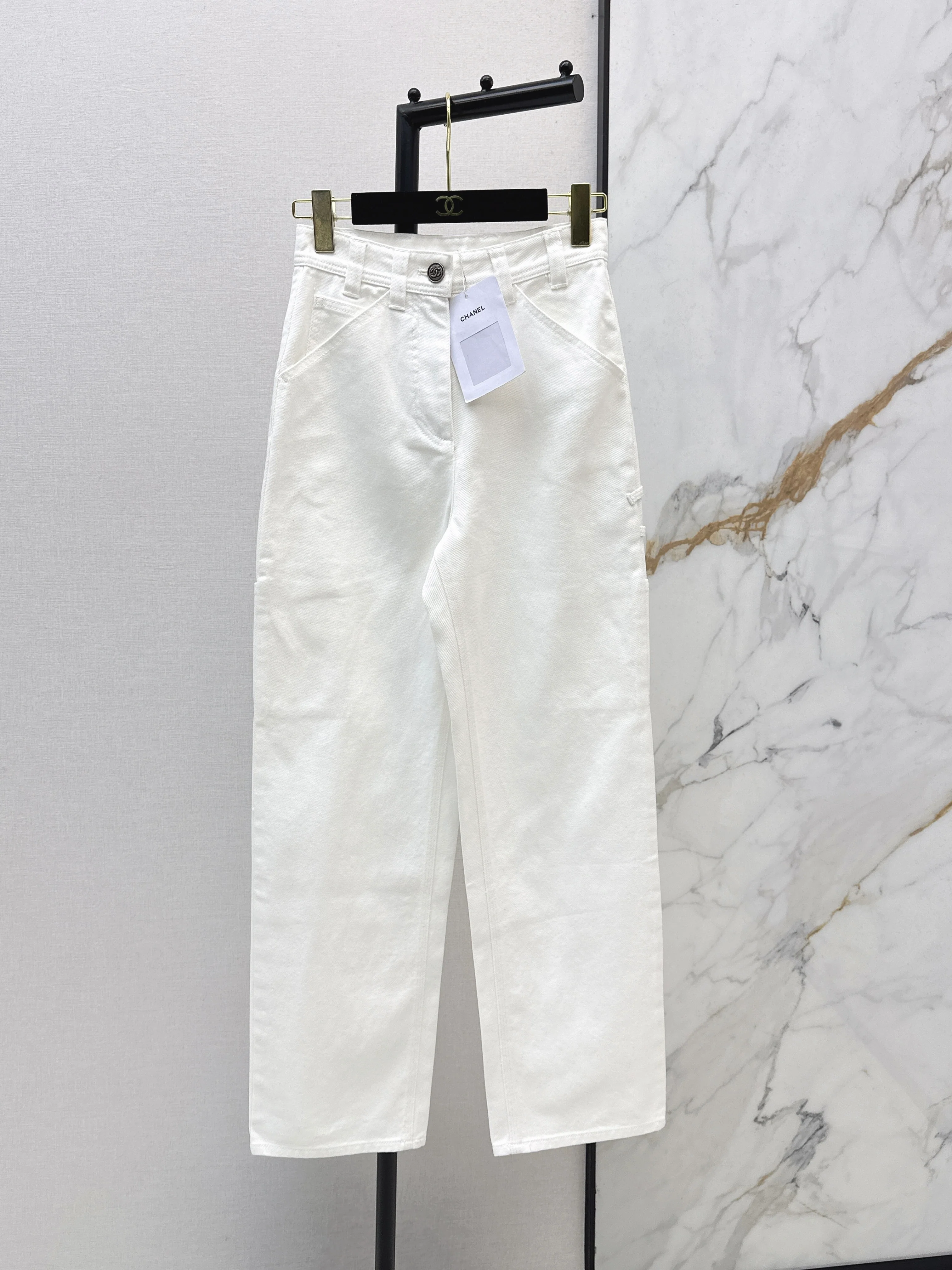 26ss Double side pockets, double C logo jeans