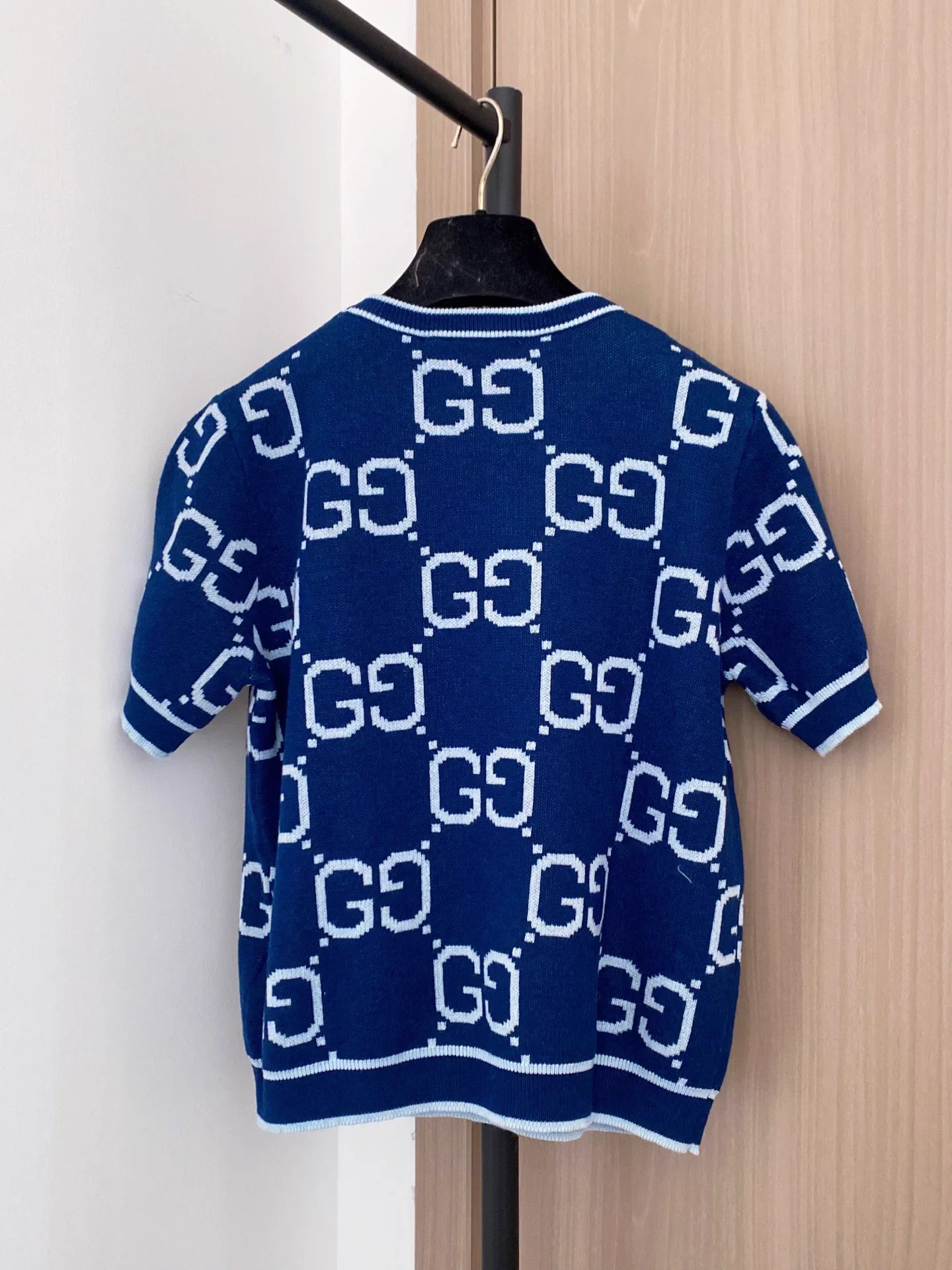 Monogram Knit Short-Sleeve T-Shirt