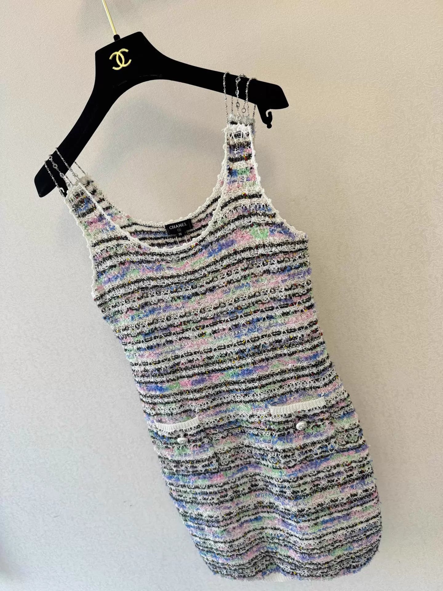 Tweed sleeveless dress