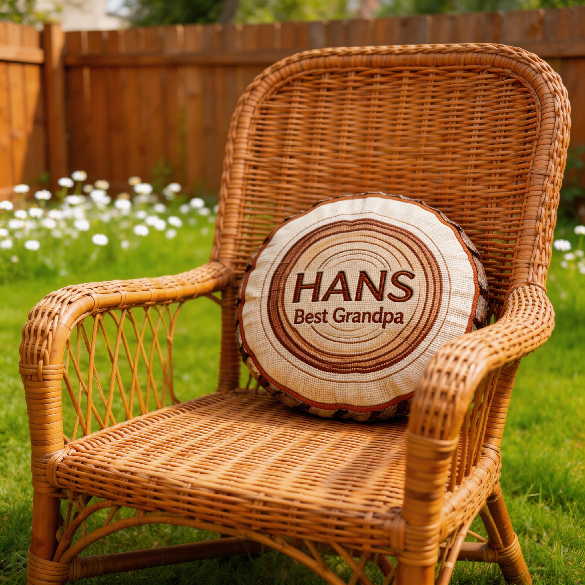 Personalized Tree Ring Wood Slice Pillow (Round & Log Bolster Styles)-$33.00-Photo to 3d art