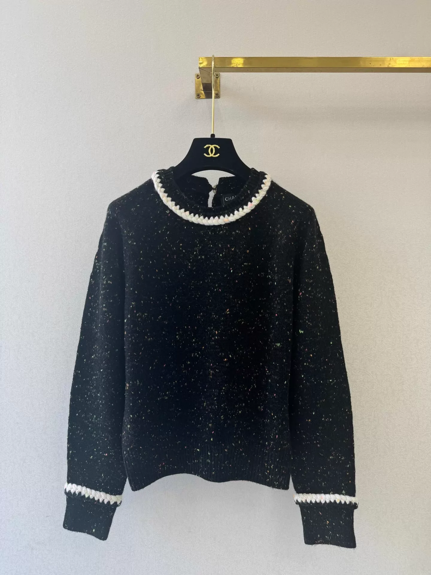 Jacquard Wool Knit Sweater