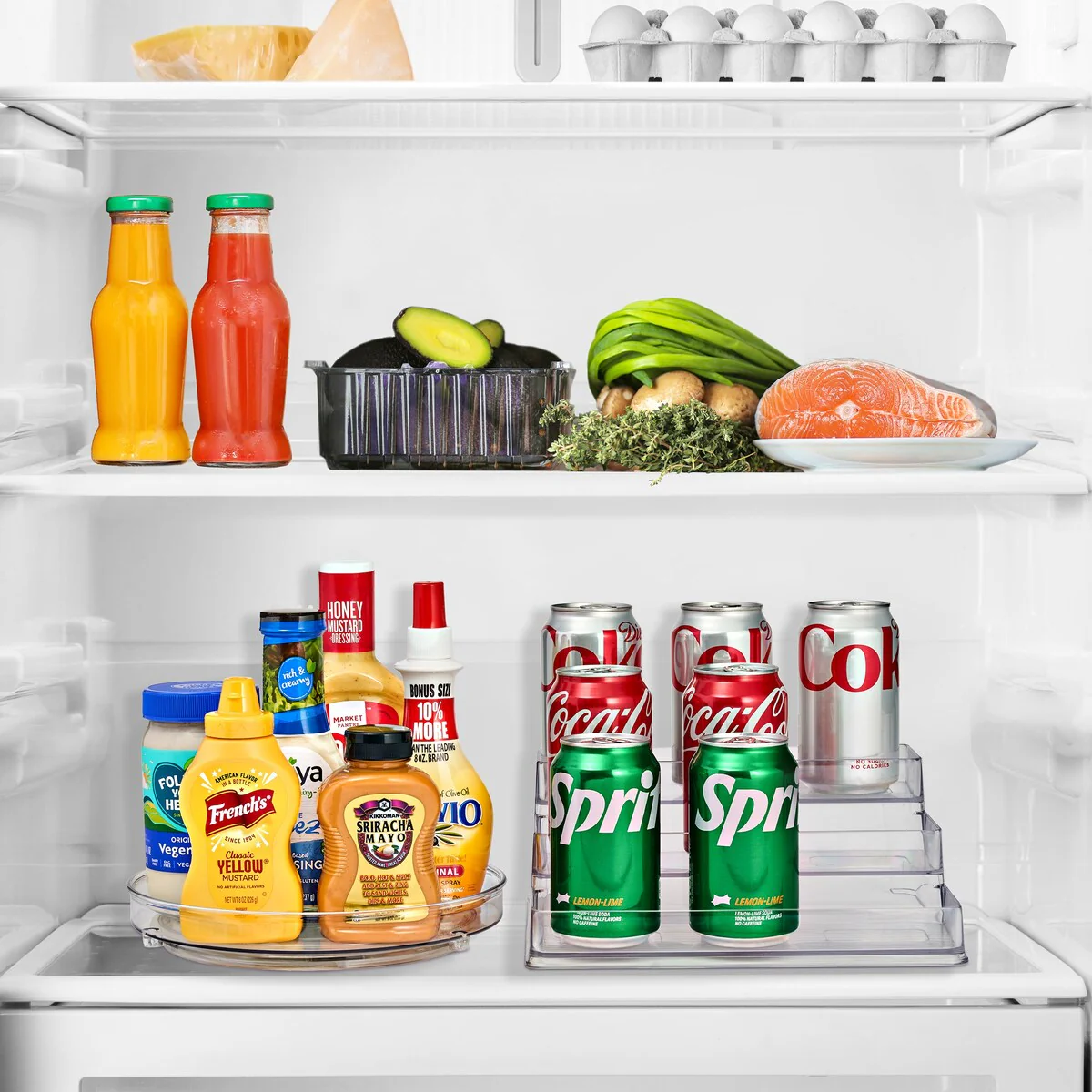 Sorbus Spices Organizer Set with Lazy Susan and 3-Tier Spice Shelf - 10" L x 9.25" W x 4" H - Amazon