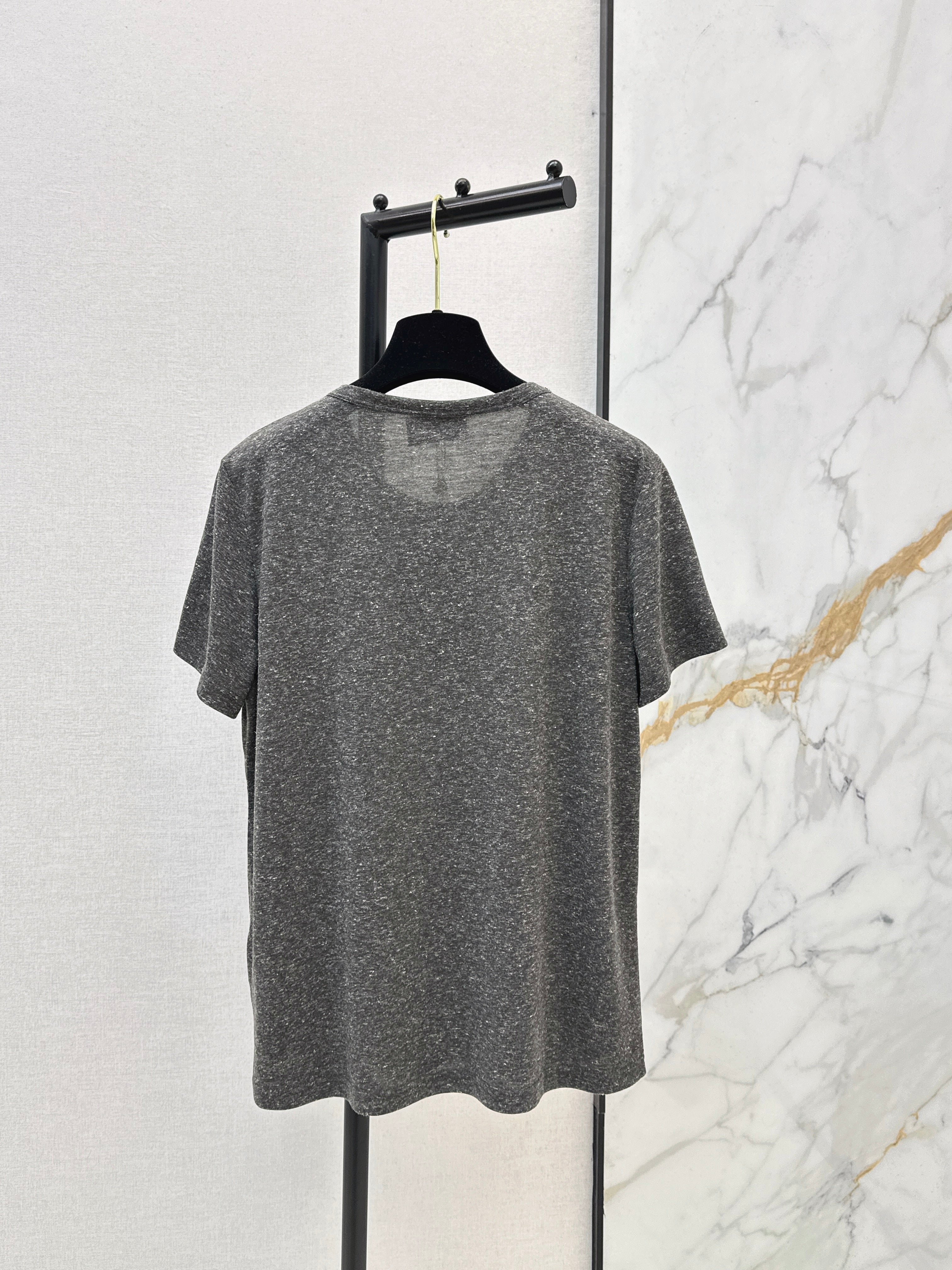 Beaded Neckline T-Shirt