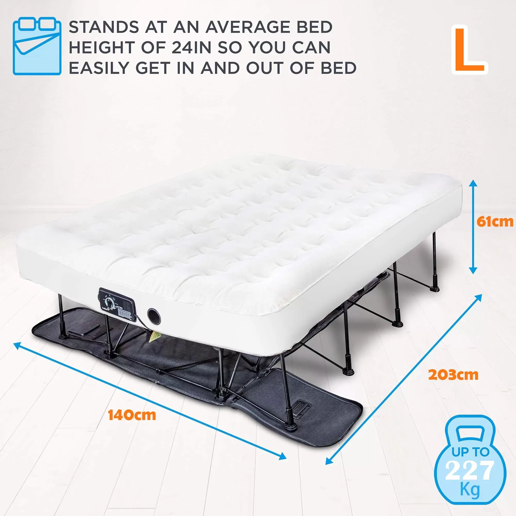 💝(Special discount) Portable and fast inflating Inflatable bed with support🛏️ - Amazon