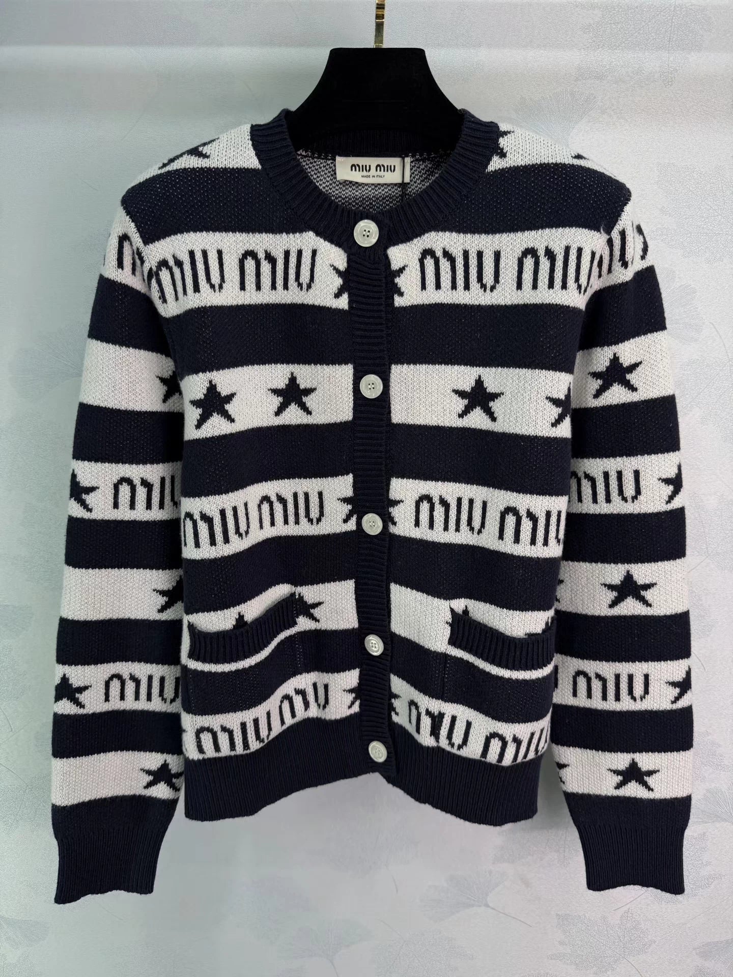 This striped knit cardigan