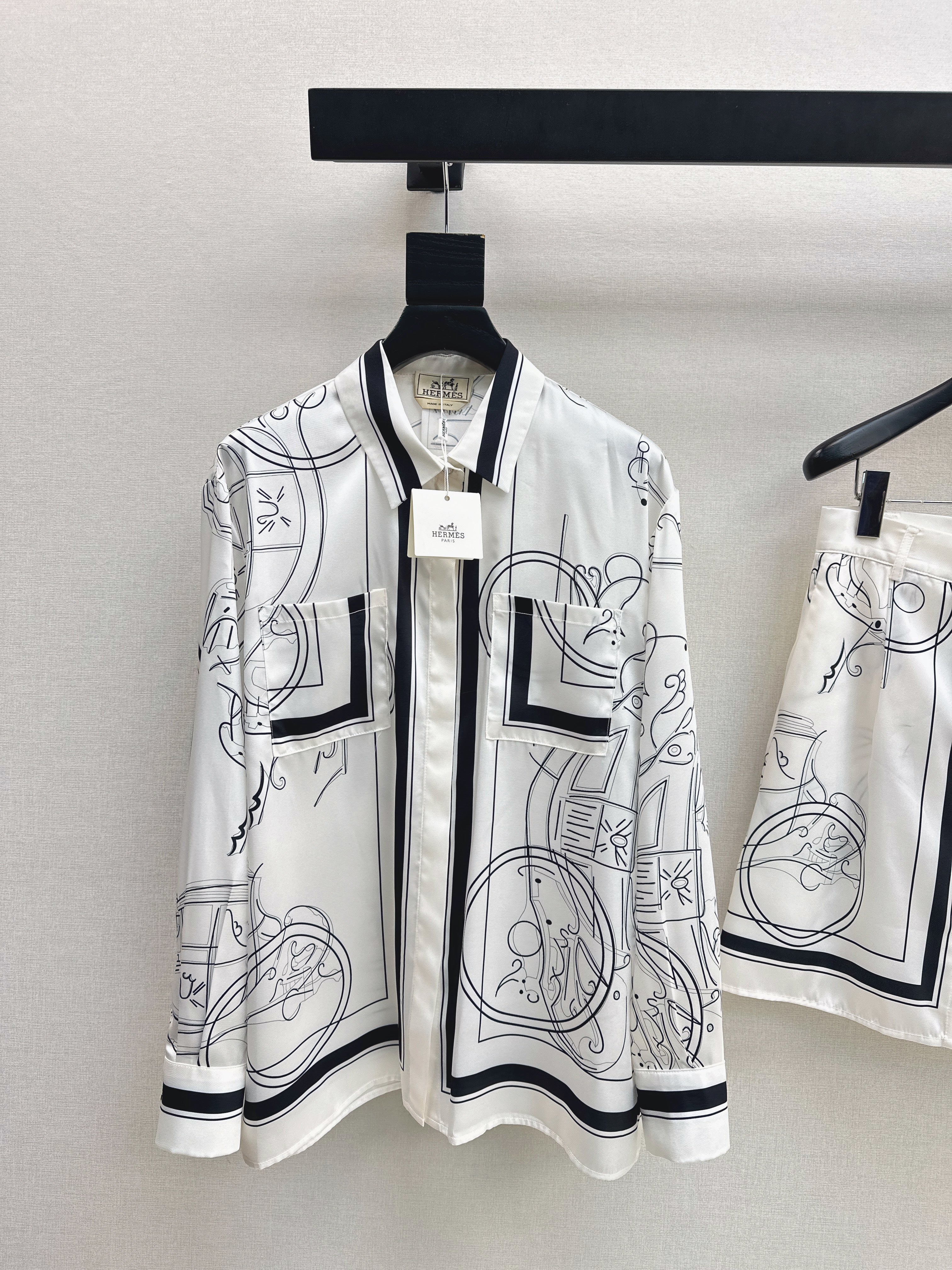 Shirt + Tie-Waist Midi Skirt