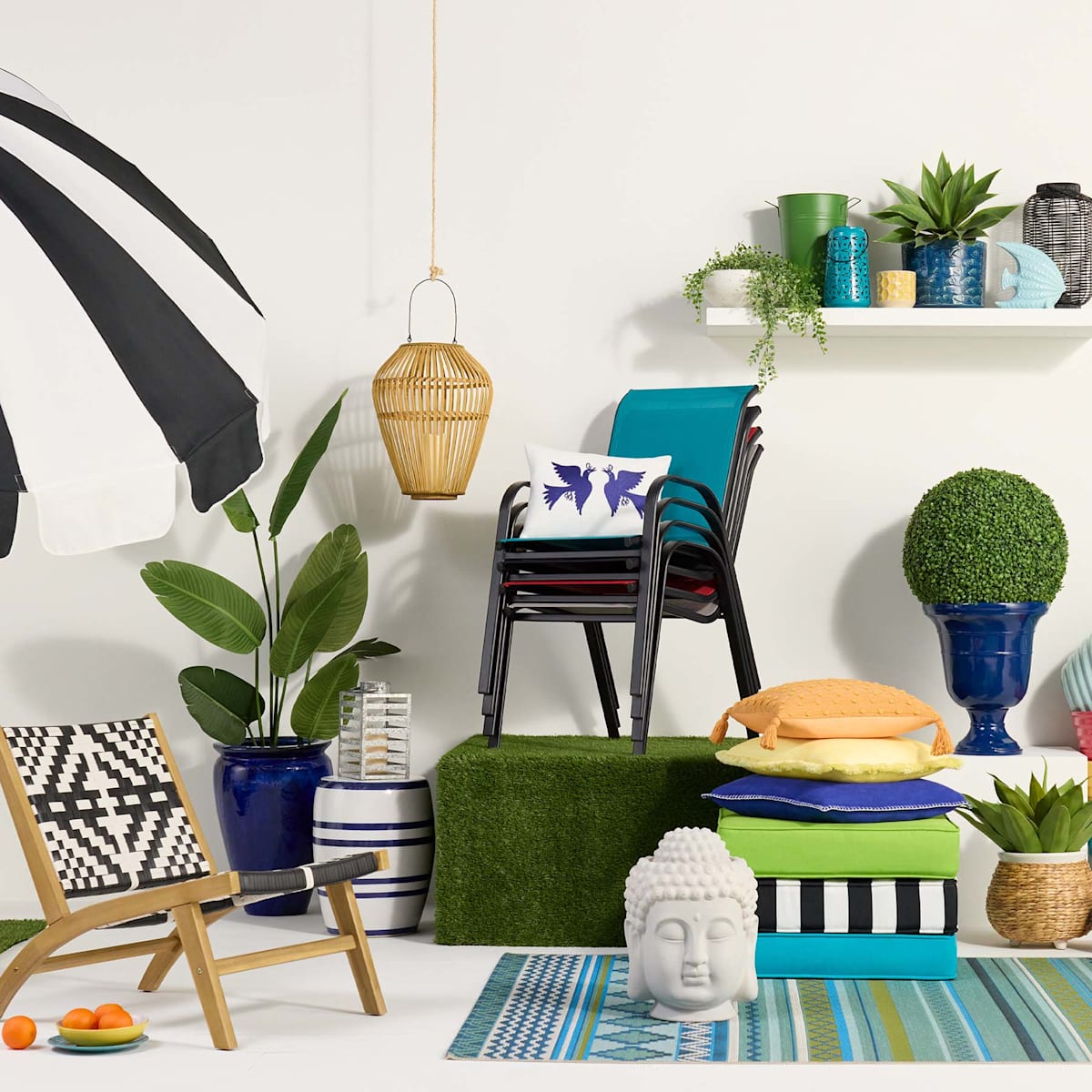 Stackable Sling Patio Chair, Red - Amazon