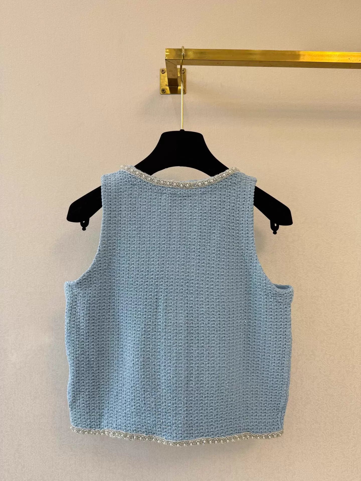 Blue Knitted Vest
