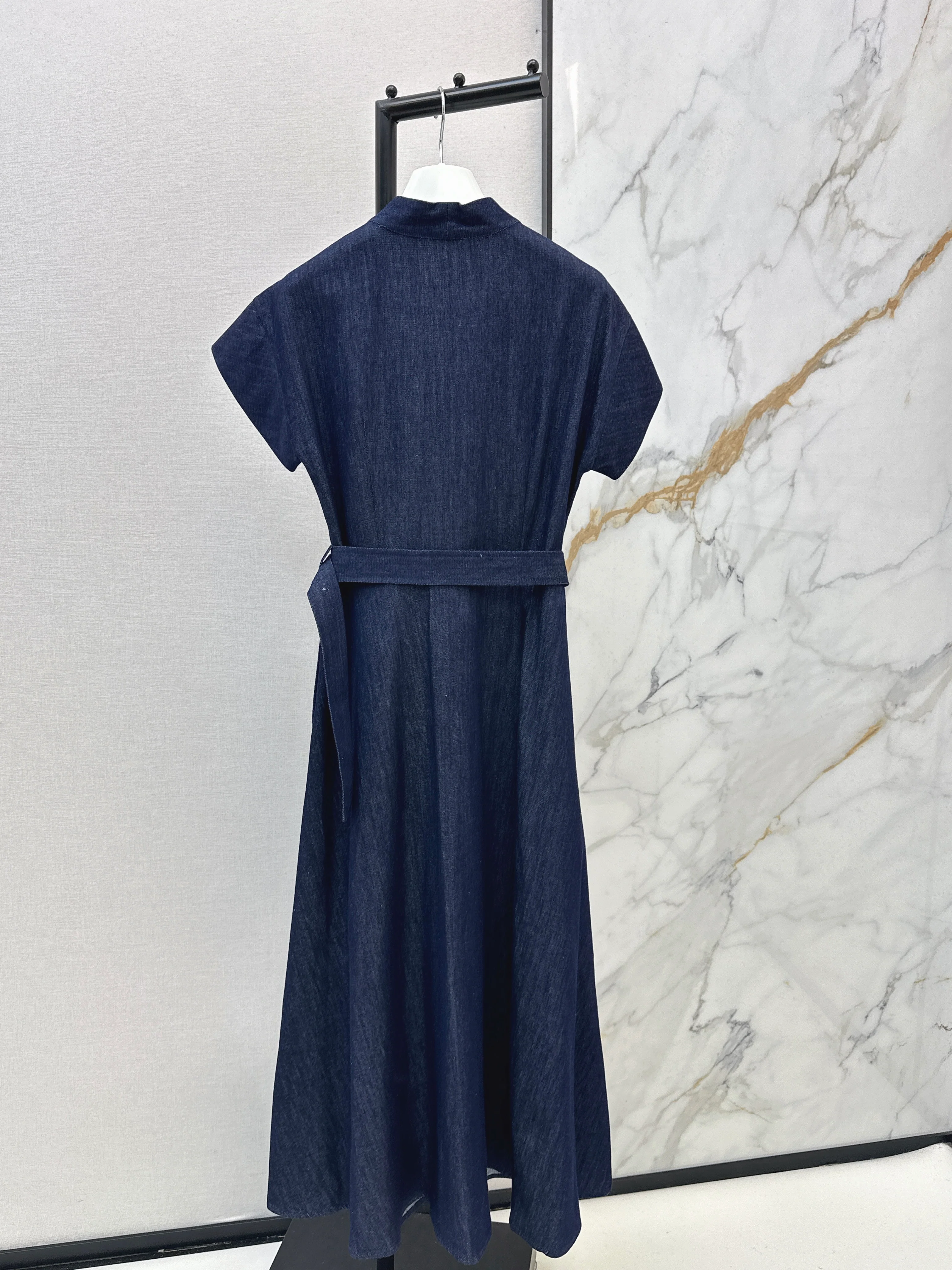 Denim Waist-cinching Dress