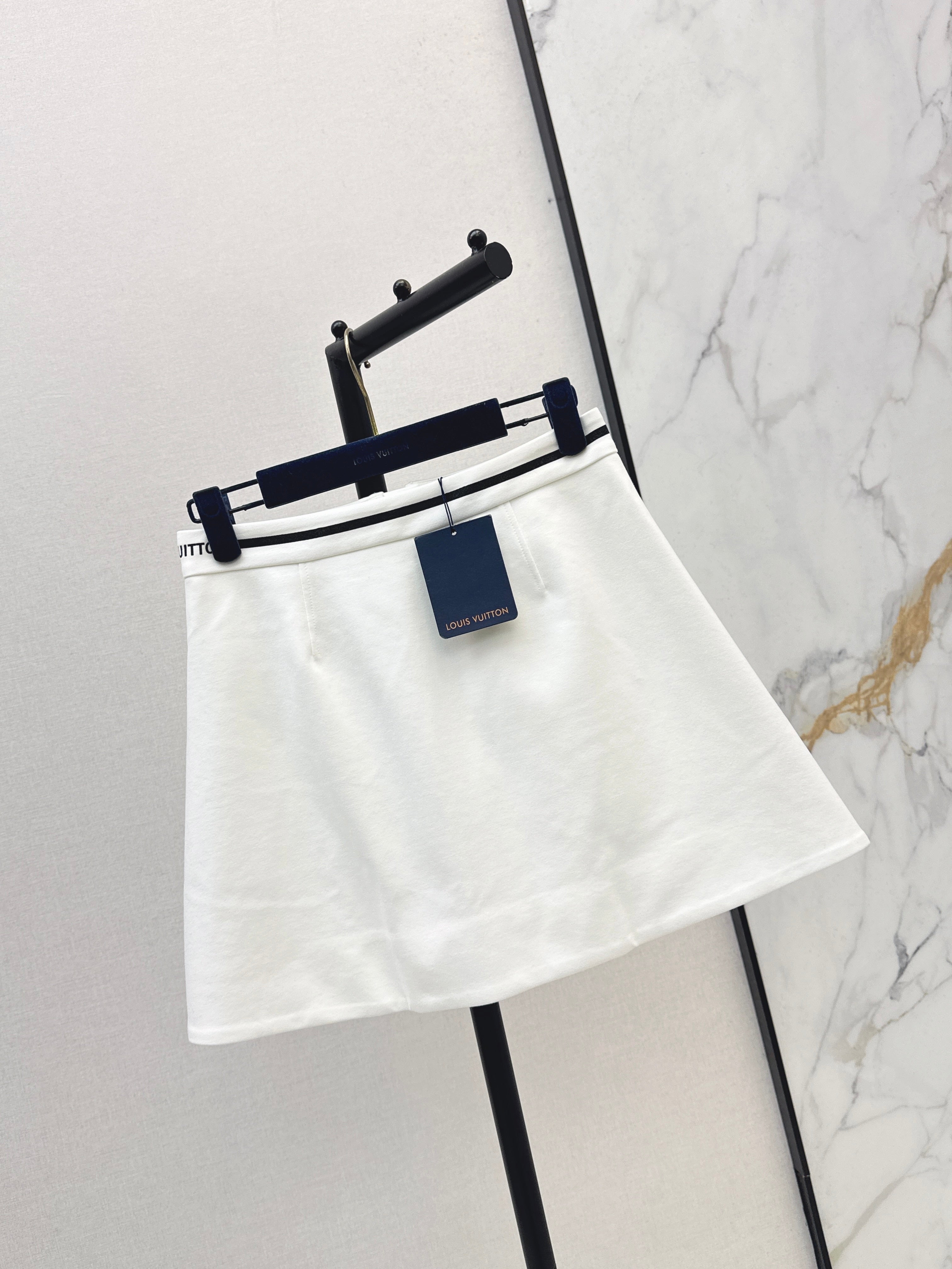 26ss Color Block Striped A-line Skirt