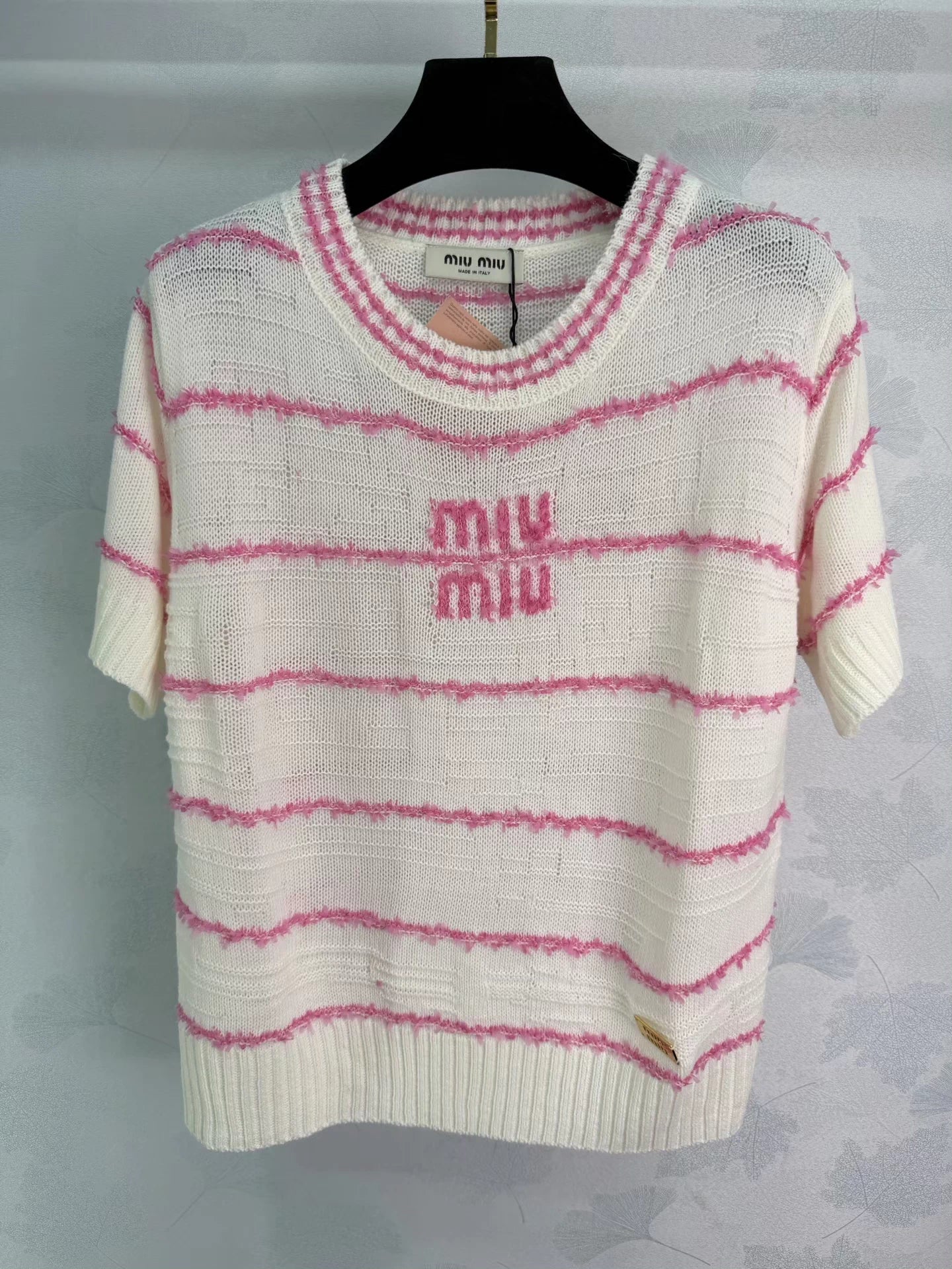 Striped Knit Short-Sleeve T-Shirt