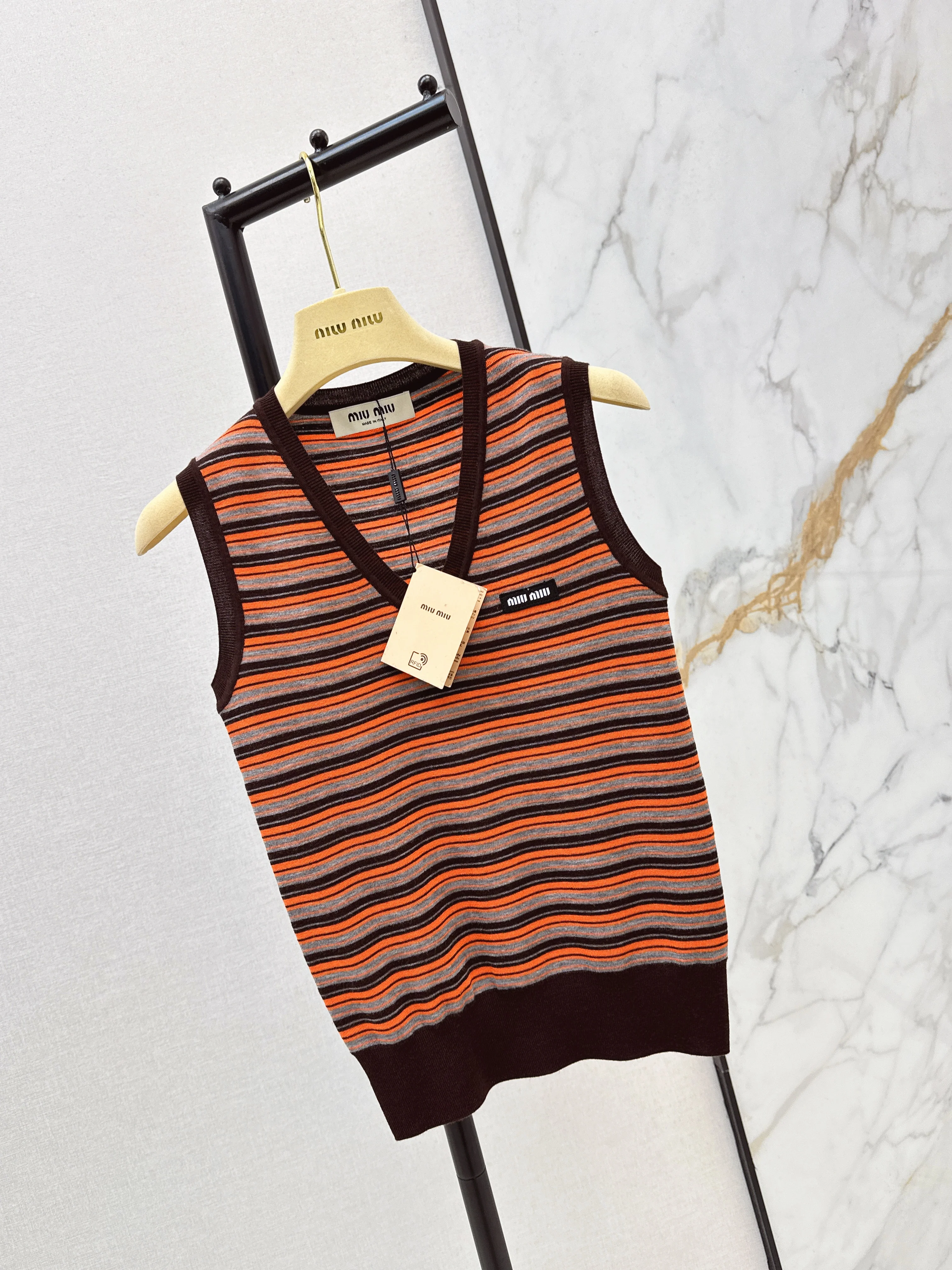 Striped Knit Vest