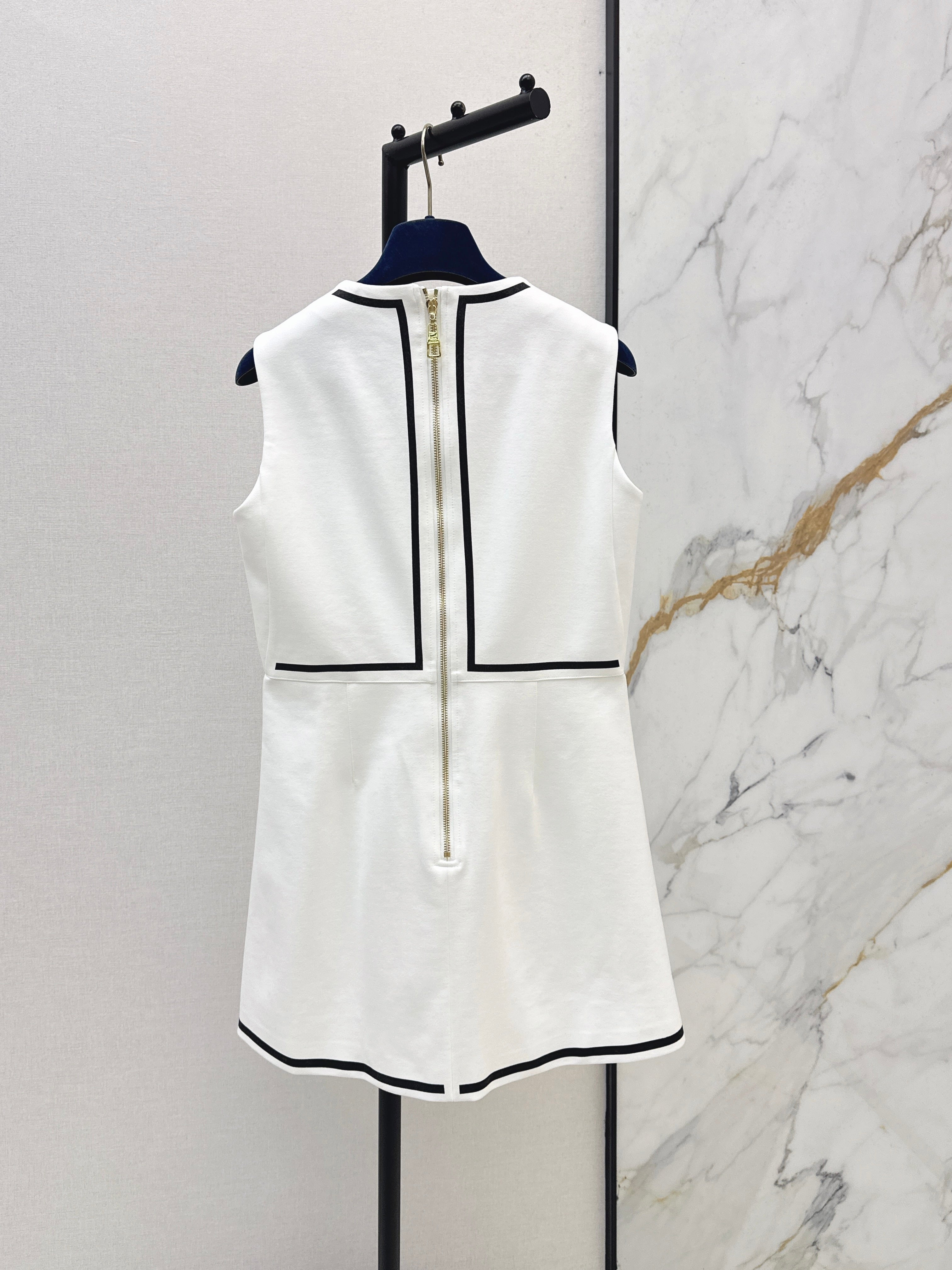 26ss Color Block Striped Sleeveless Dress