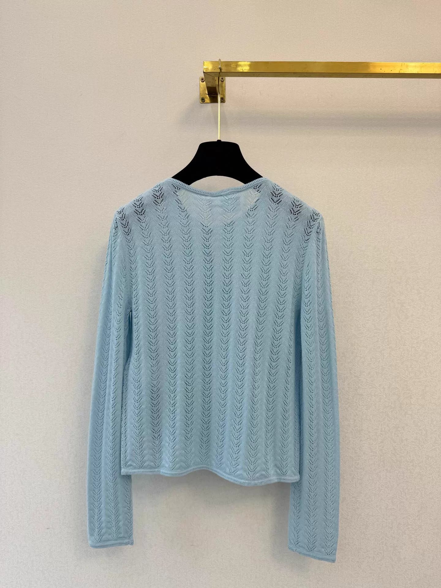 Light blue knitted cardigan