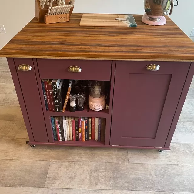 Kitchen Island, Butcher Block Kitchen Island w/Option for Seating, Food Prep, Spice Rack "Berdel"🔥Free Shipping🔥 - Amazon