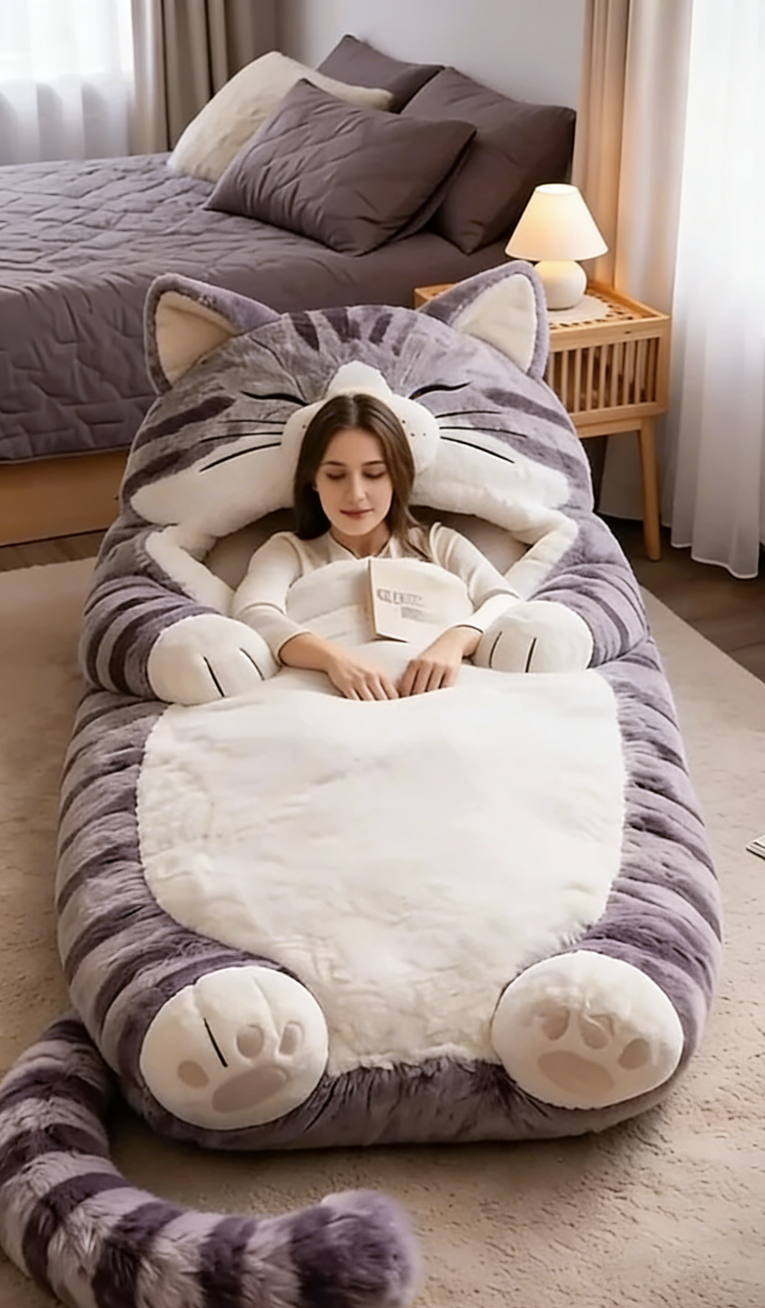 🔥Hot Sale 49% off🌟 Fluffy sleeping bag– Soft, Warm & Purrfectly Cozy😴💤 - Amazon