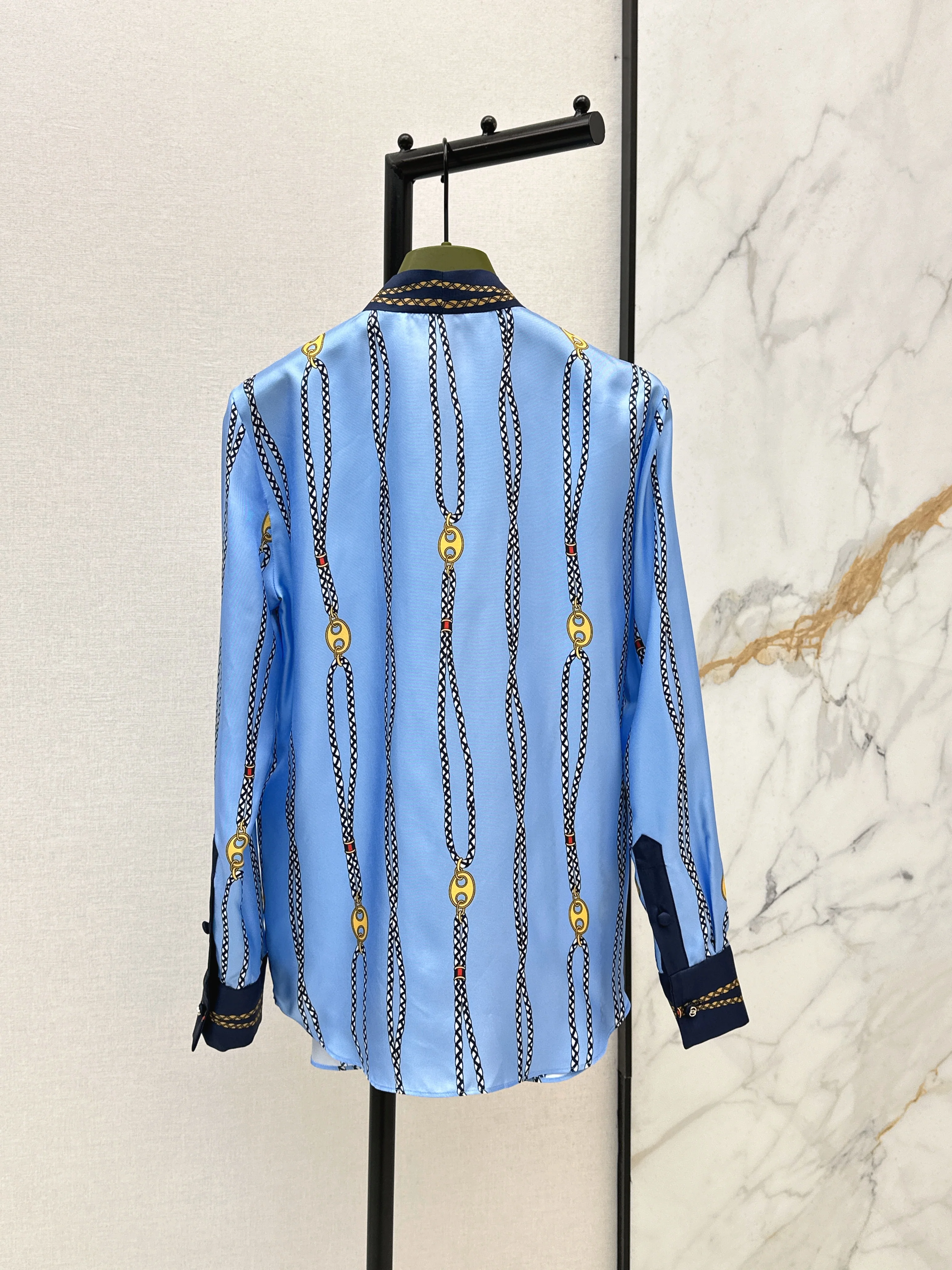 Chain Print Silk Shirt