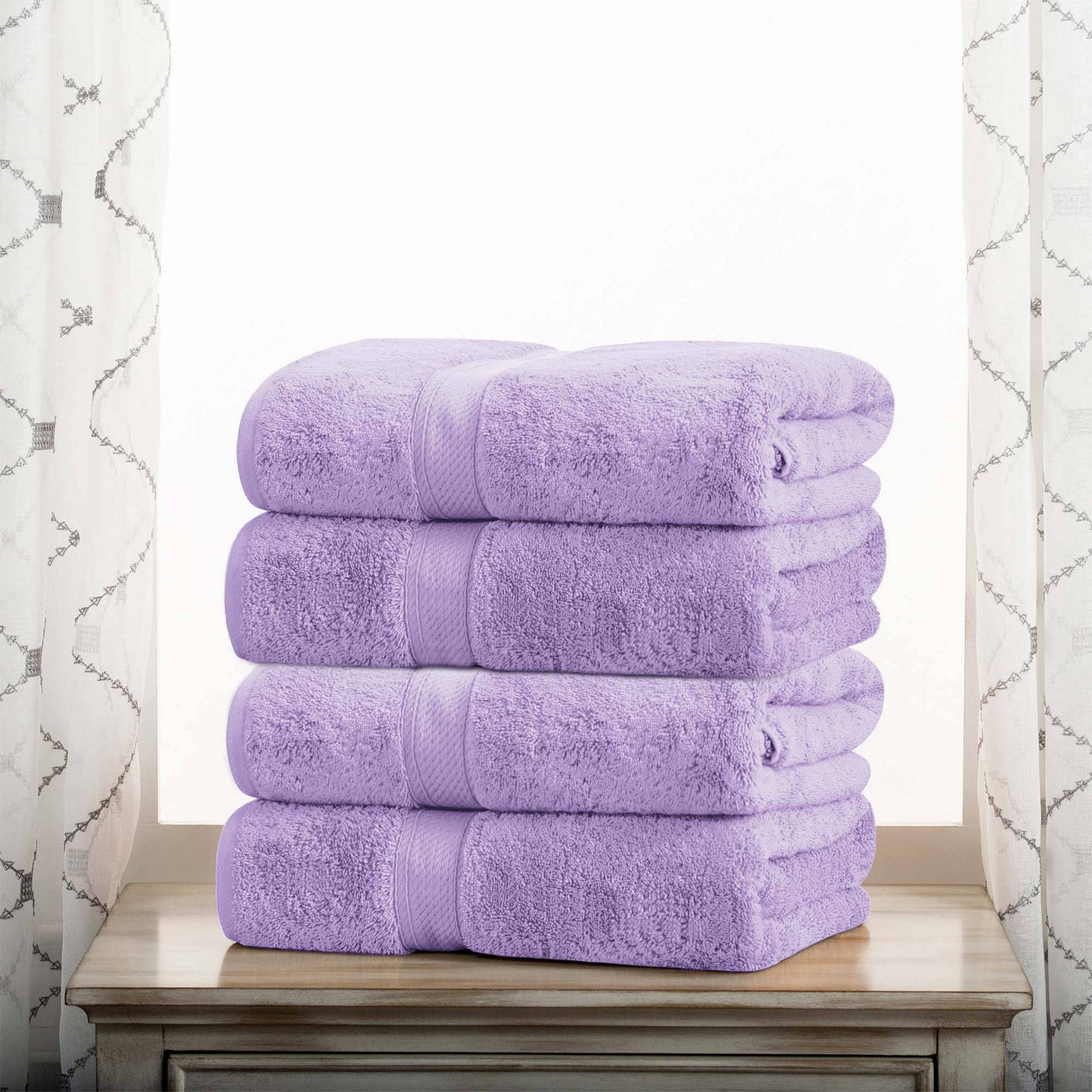 Superior Egyptian Cotton Pile Heavyweight Bath Towel Set of 4 - Amazon