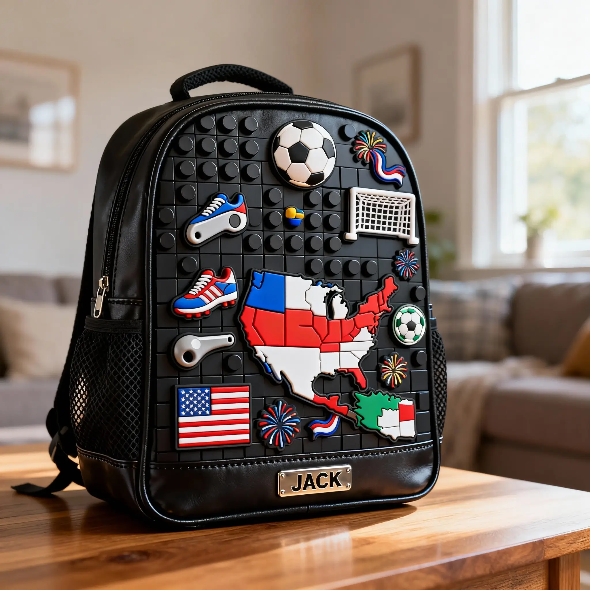 Champion Map – Personalized Soccer Explorer Backpack-$37.00-Photo to 3d art