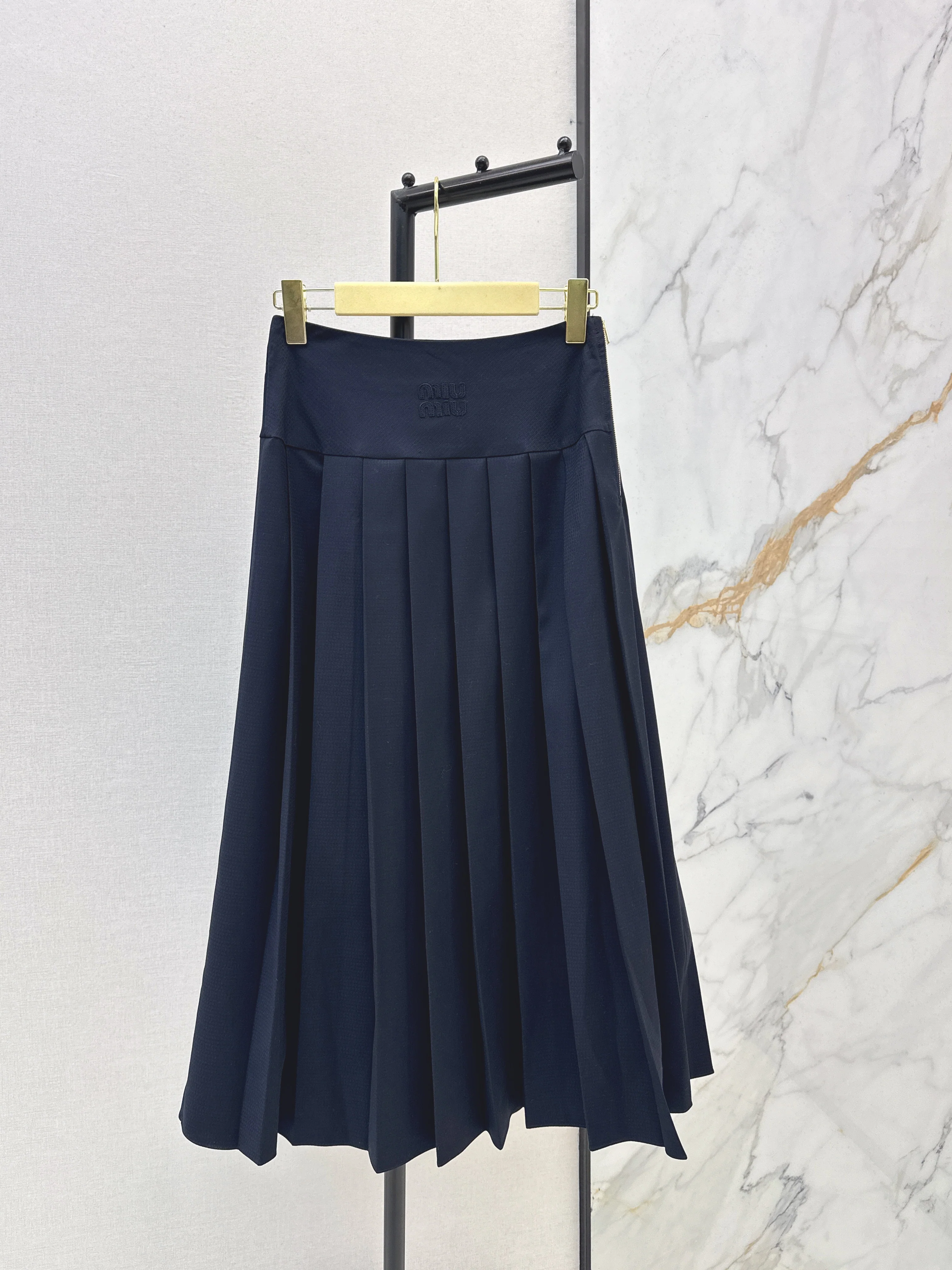 Pleated Maxi Skirt