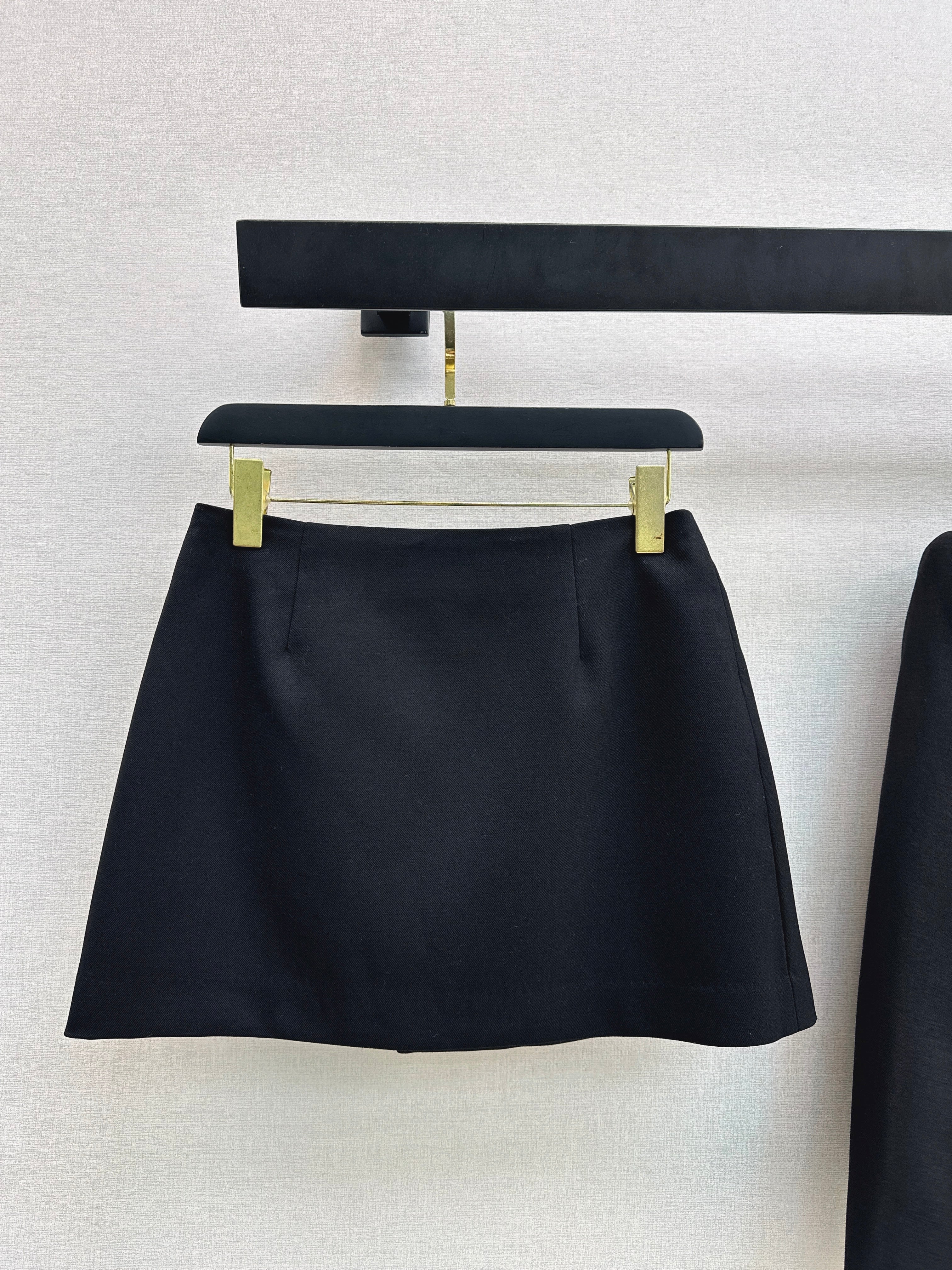 Leather-loop embellished midi skirt