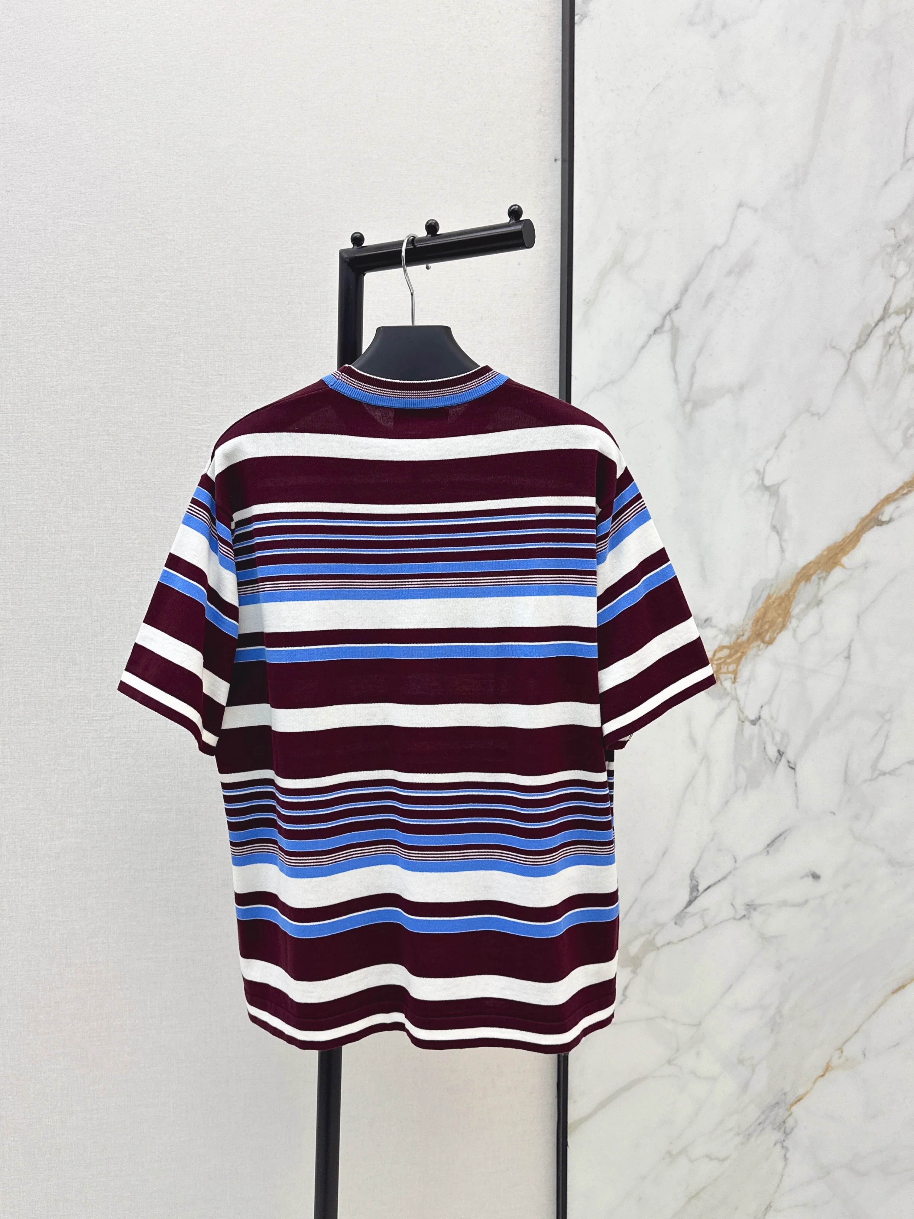 Striped Loose Knit T-Shirt