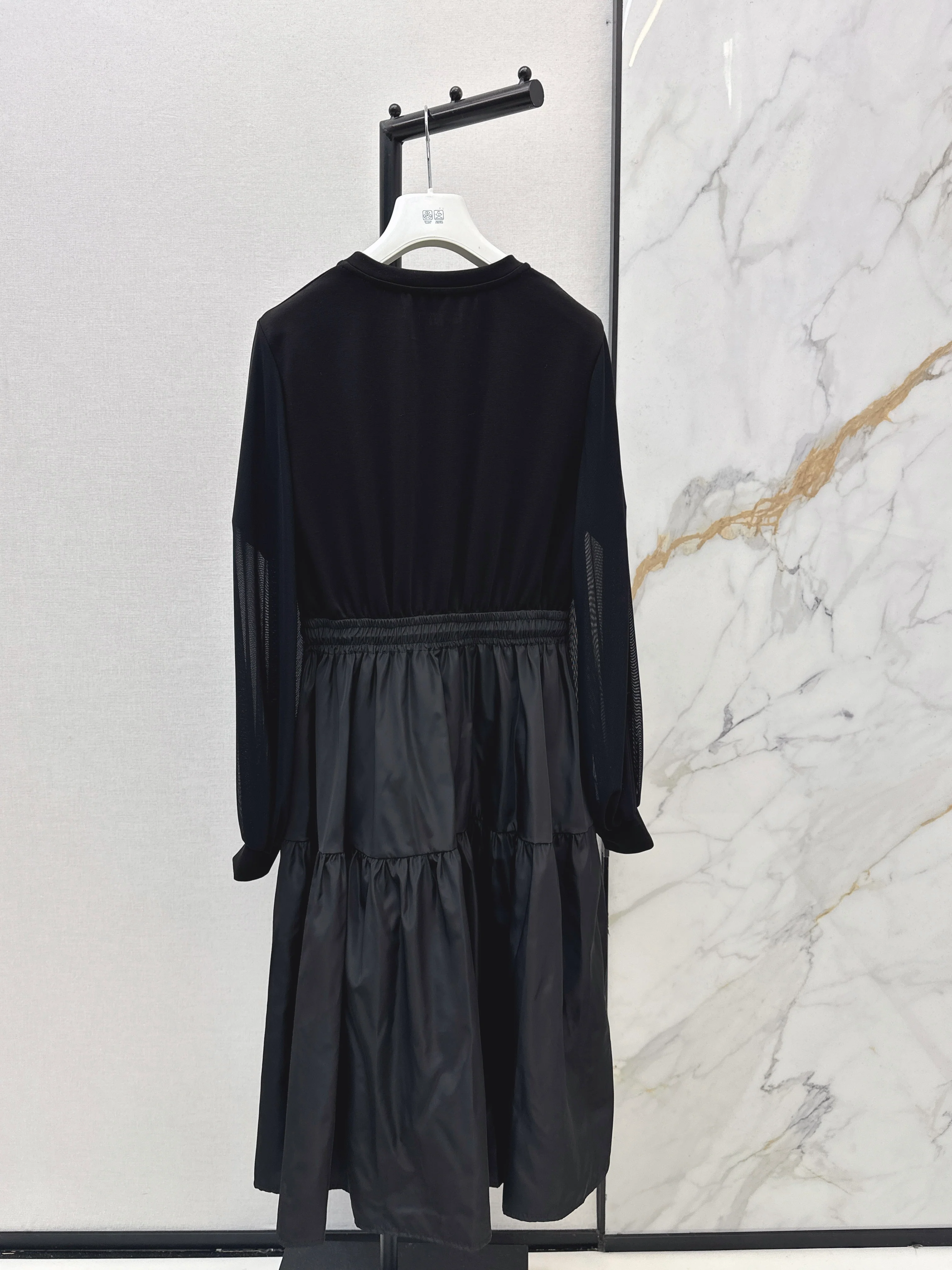 Long dress with patchwork design