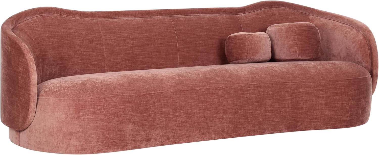 Circe Taupe Textured Velvet Sofa - Amazon