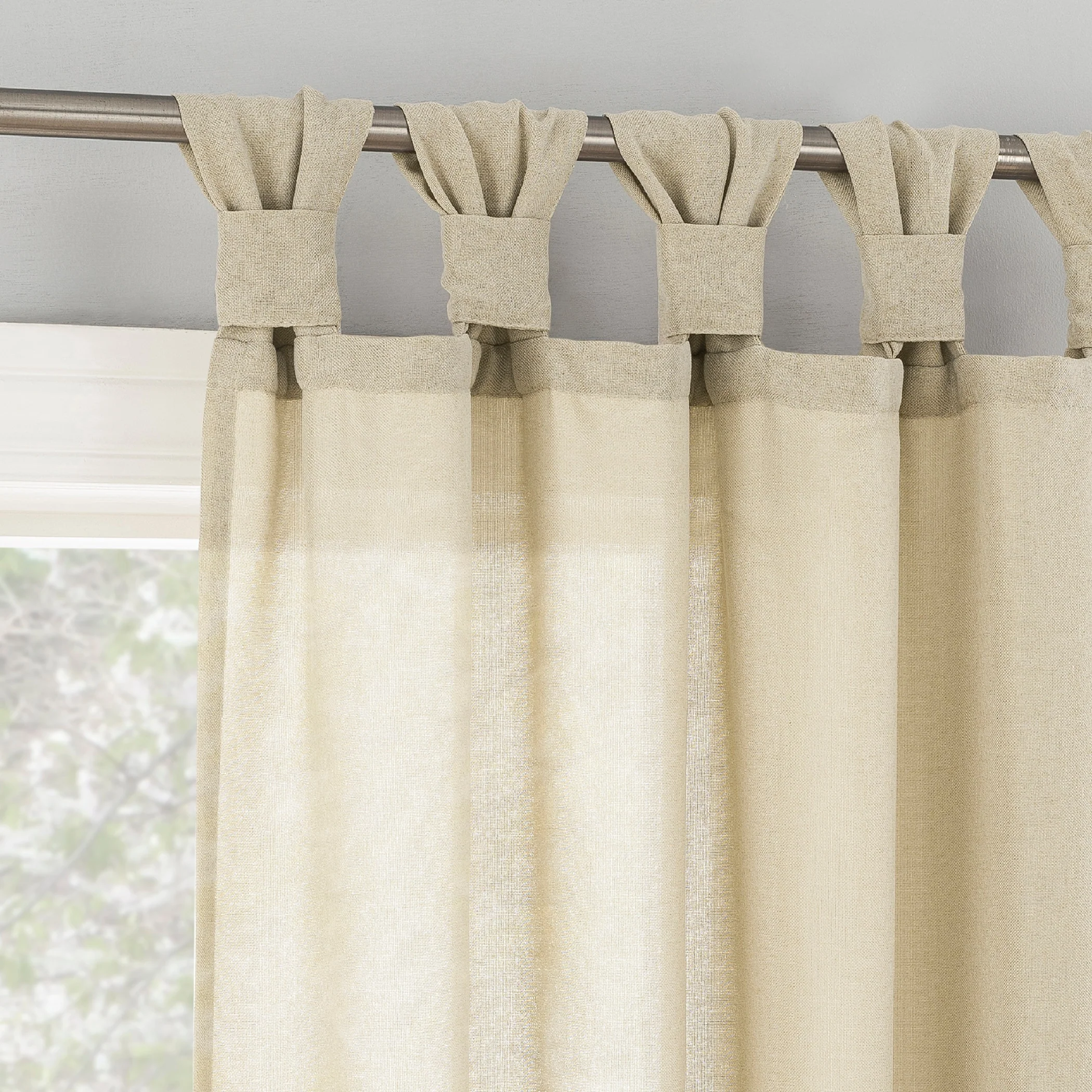 No. 918 Hathaway Twist Tab Semi-Sheer Tab Top Curtain Panel, Single Panel - Amazon