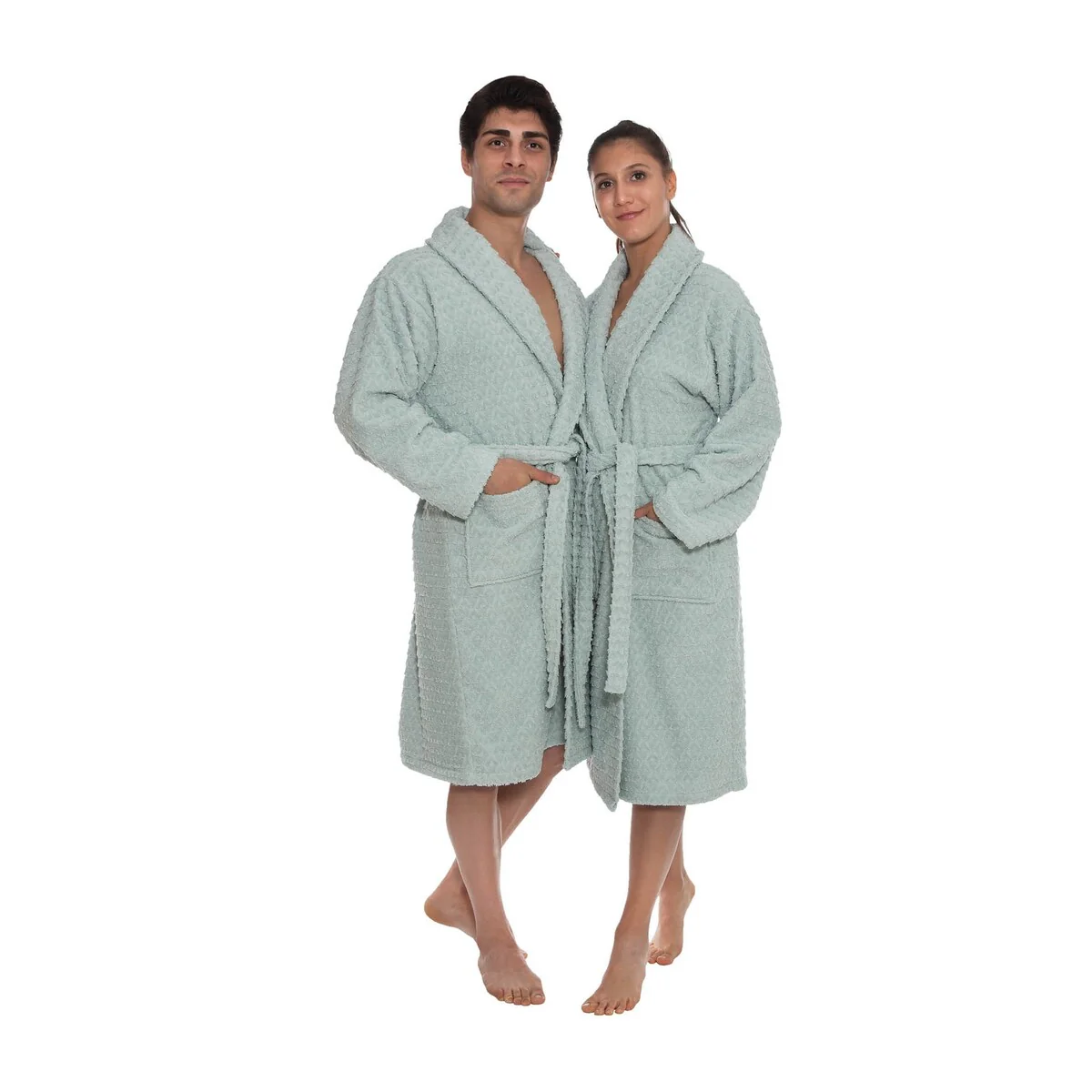 Ozan Premium Home Azure Bathrobes Collection 100% Turkish Cotton Unisex Terry Cloth Bathrobe - Amazon