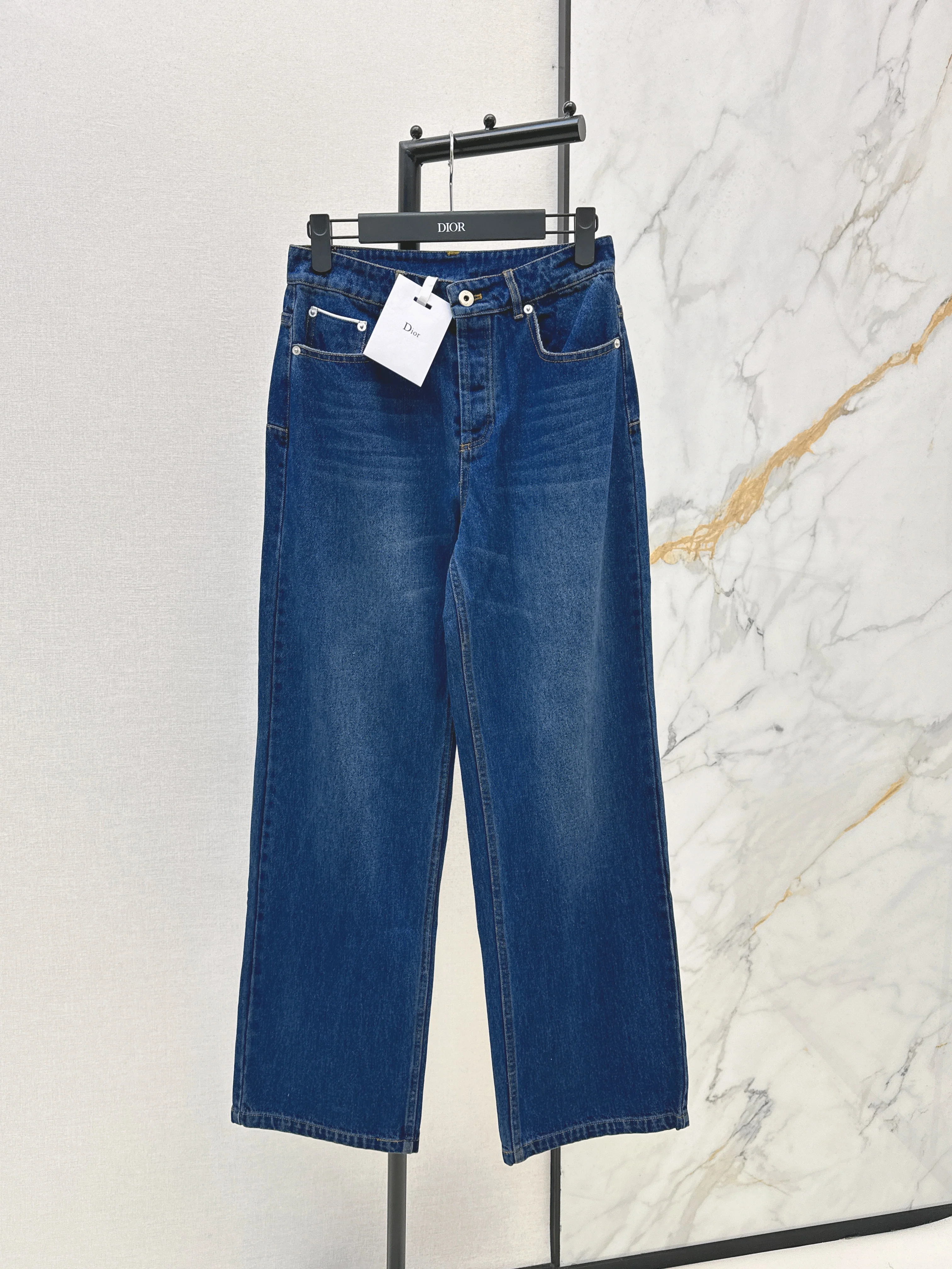 Distressed Washed Denim Jeans