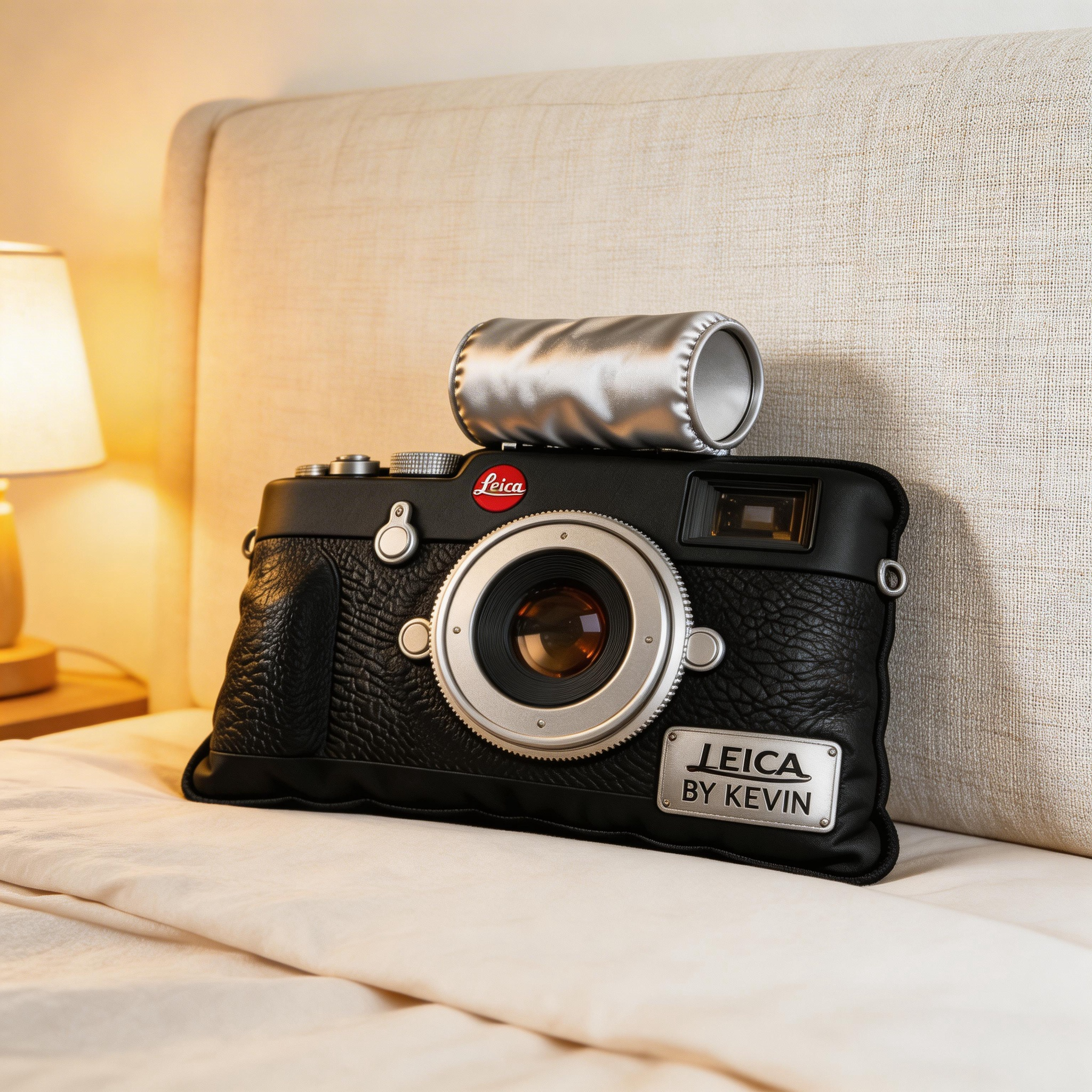Personalized Retro Camera Throw Pillow with Custom Name (Camera-Shaped Cushion)-$33.00-Photo to 3d art
