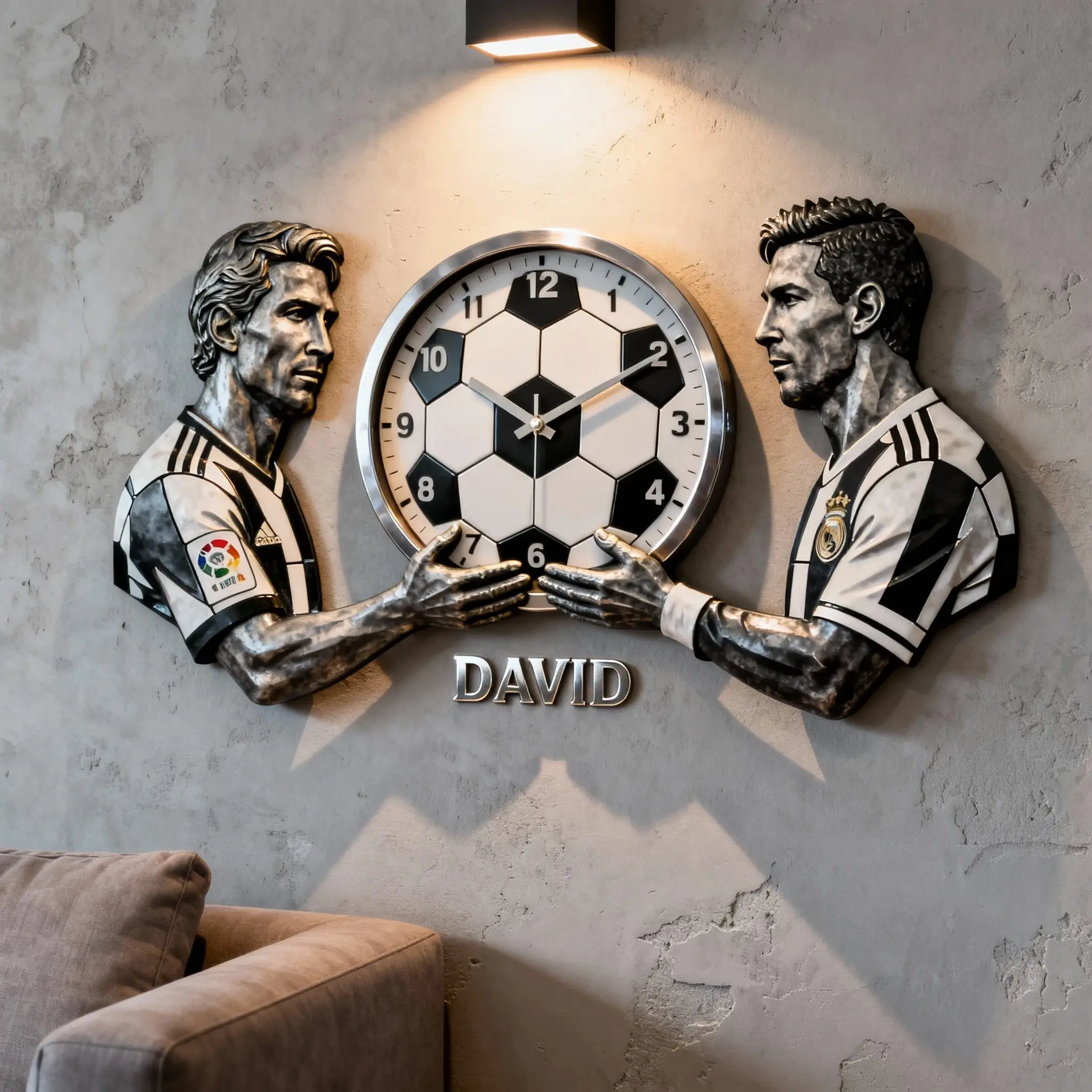 Dual Legends Glory Clock-$35.00-Photo to 3d art