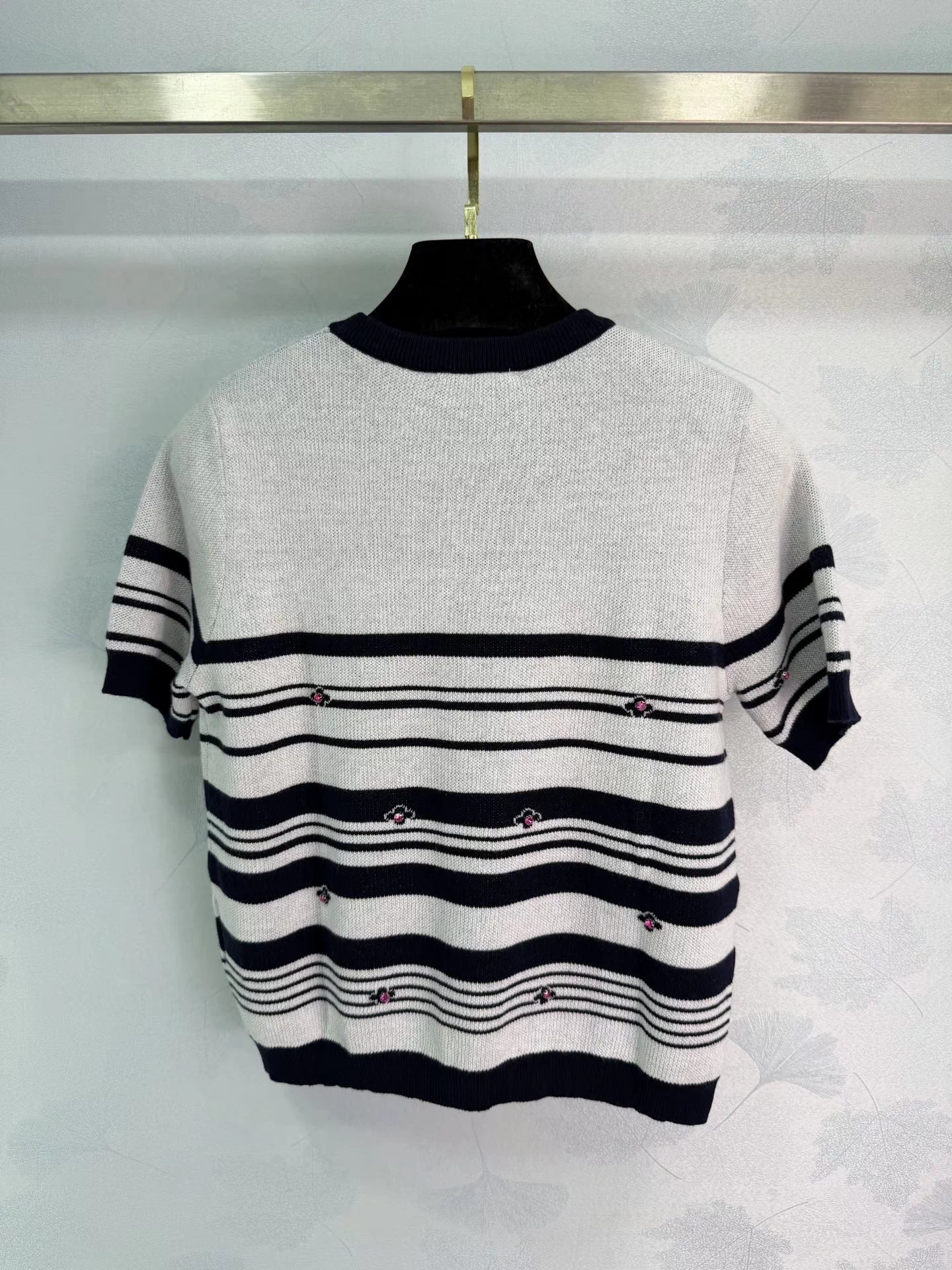 Striped Knit Short-Sleeve T-Shirt