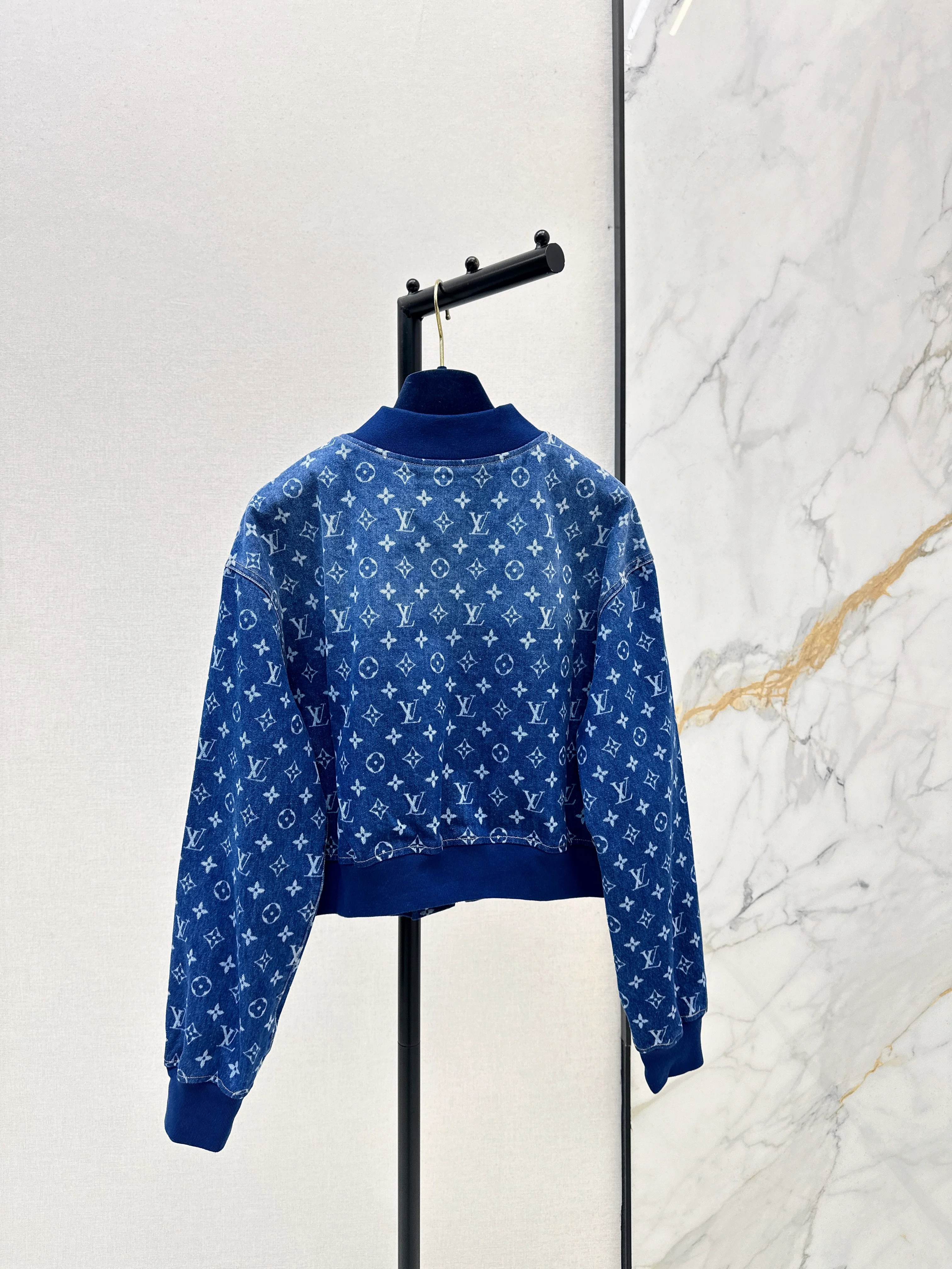 Gradient Denim Jacquard Jacket