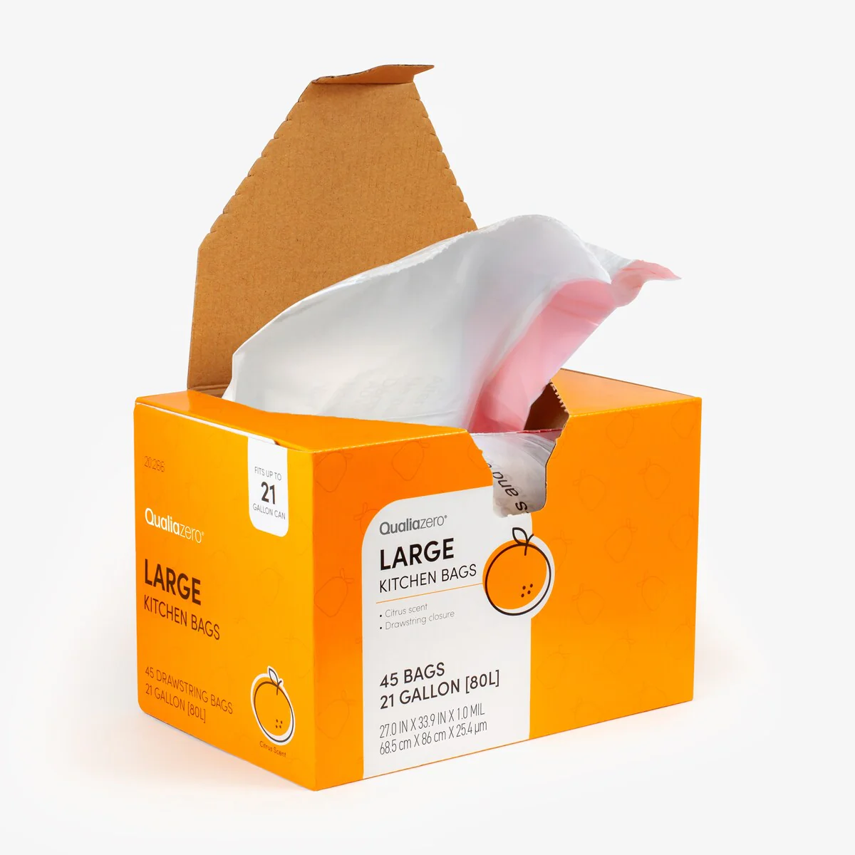 Qualiazero 21 Gallon Drawstring Trash Bag - 45 Bags - Scented or unscented - Amazon