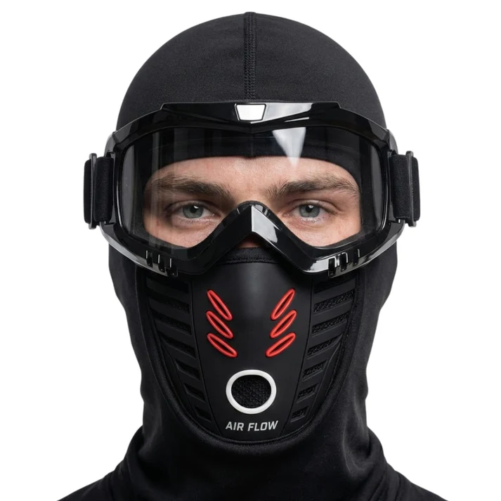 Winter Rider Warm Anti-Haze Balaclava Full Face Mask for Motorcycle Riding Cycling Ski Hood Cap Windproof Soft Outdoor Warm Bike Headwear-$12.99-Photo to 3d art