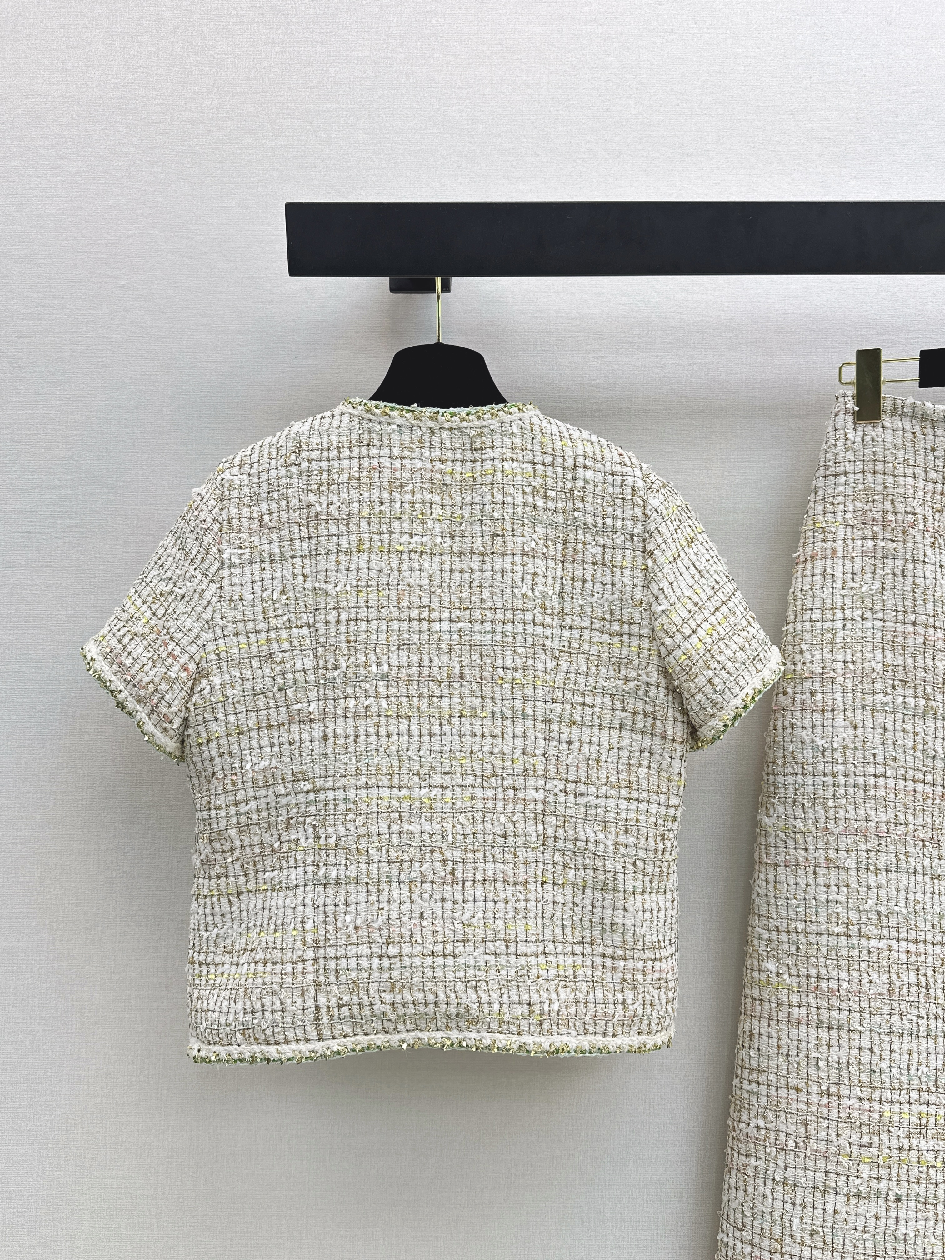 Tweed Blend Short-Sleeve T-Shirt