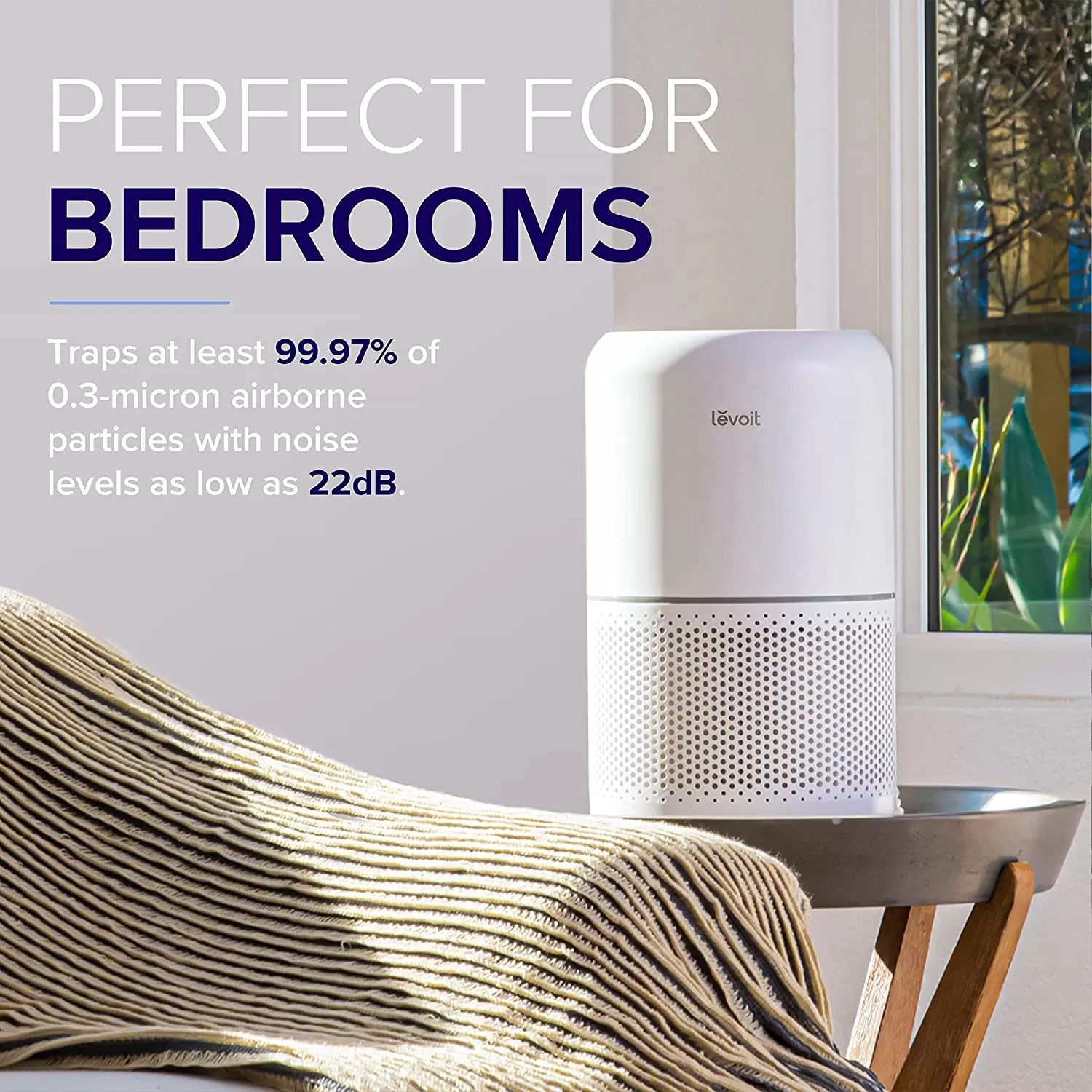 Air Purifier for Home Allergies Pets Hair in Bedroom, H13 True HEPA Filter, 24db Filtration System Cleaner Odor Eliminators, Ozone Free, Remove 99.97% Dust Smoke Mold Pollen, Core 300, White - Amazon