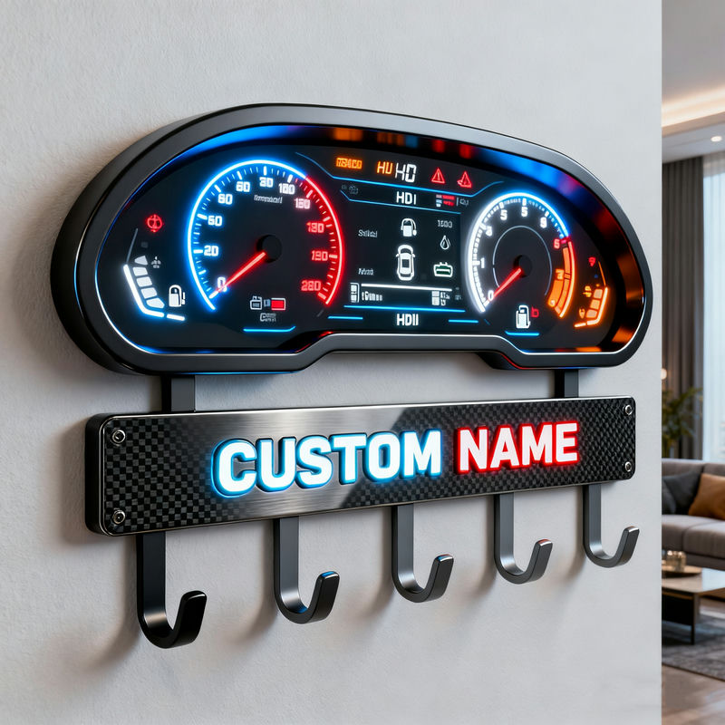 Customized Car Dashboard Themed Wall Hooks-$47.00-Photo to 3d art