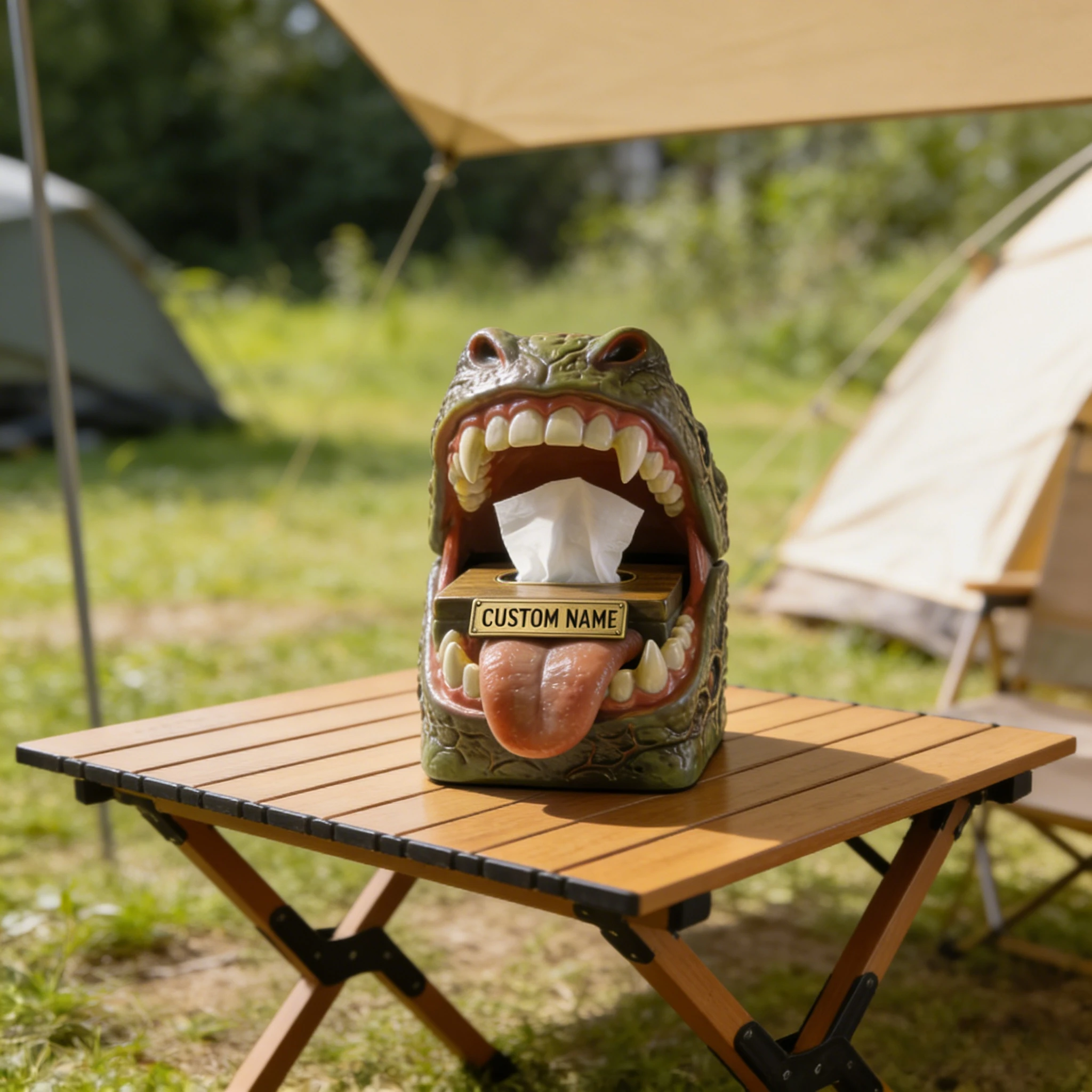 Monster Mouth Tissue Box – Personalized Funny Desktop Decor-$40.00-Photo to 3d art