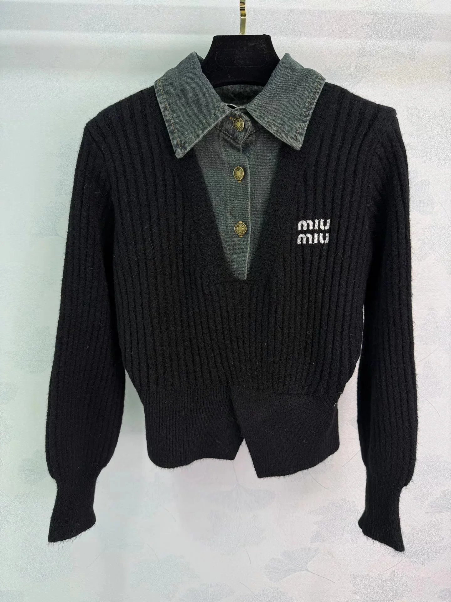 Denim Patchwork Sweater