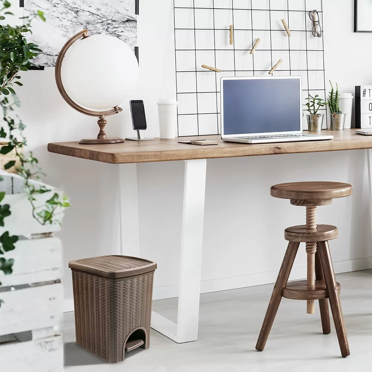 Elegance Dustbin, Dove Grey, 31 x 27.5 x 39 cm - Amazon