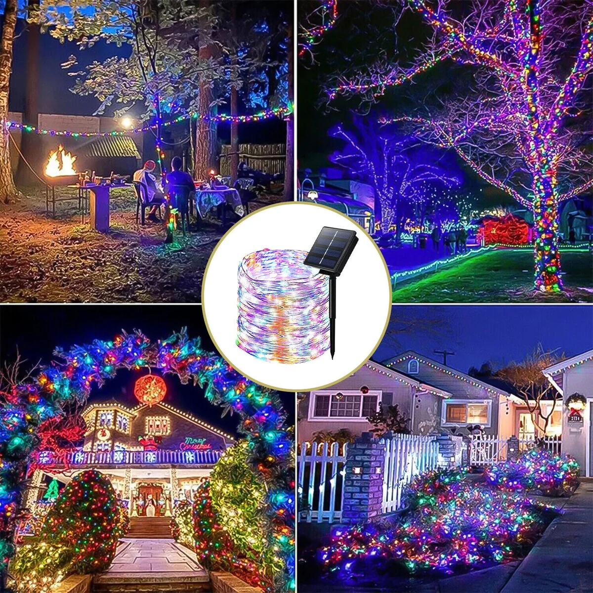 Solar LED Fairy String Lights for Outdoor Garden Decor - Amazon