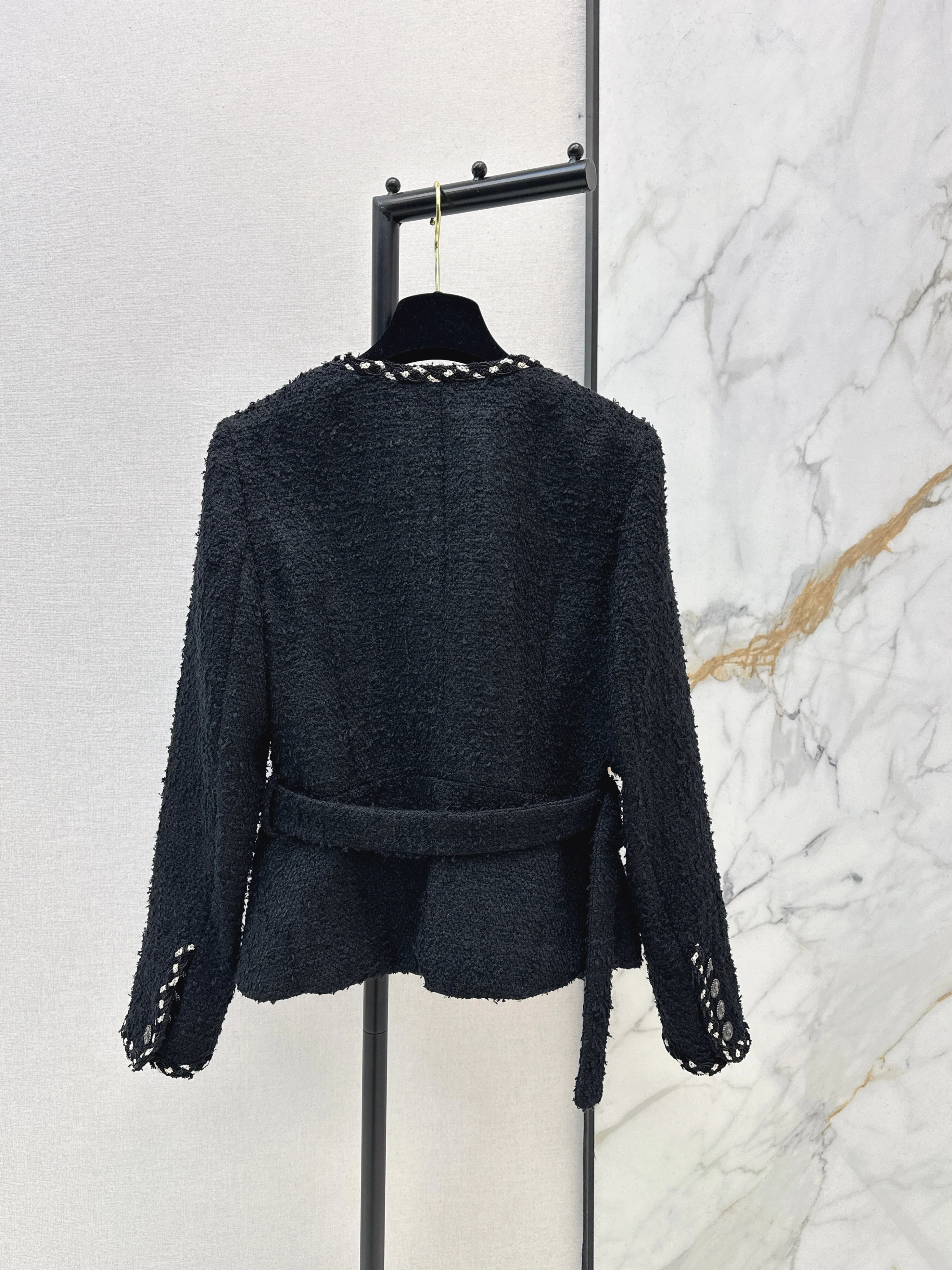 Floral-embellished coat