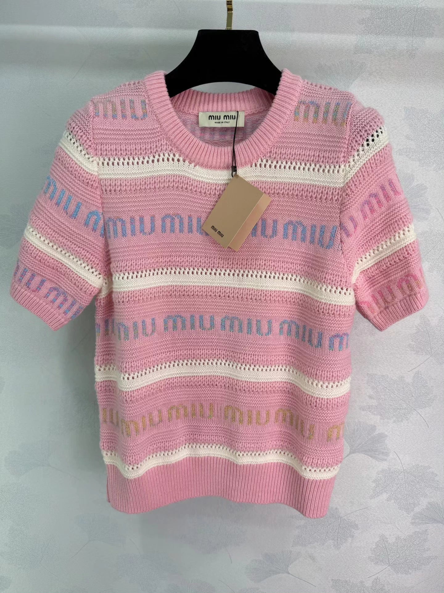 Striped Knit Short-Sleeve T-Shirt