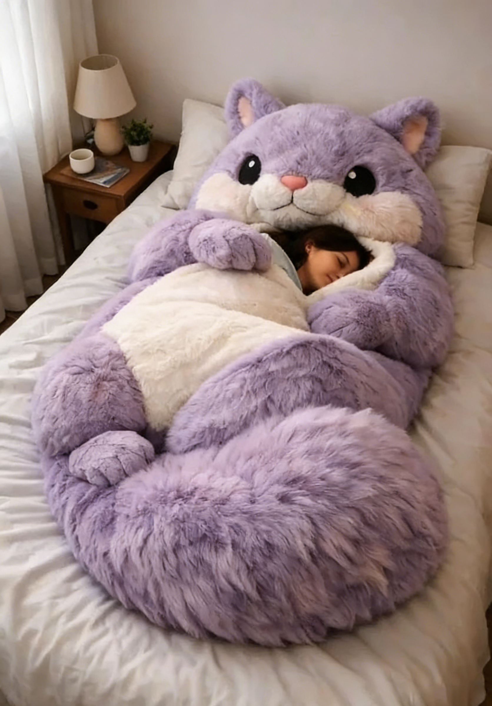 🔥Hot Sale 49% off🌟 Fluffy sleeping bag– Soft, Warm & Purrfectly Cozy😴💤 - Amazon