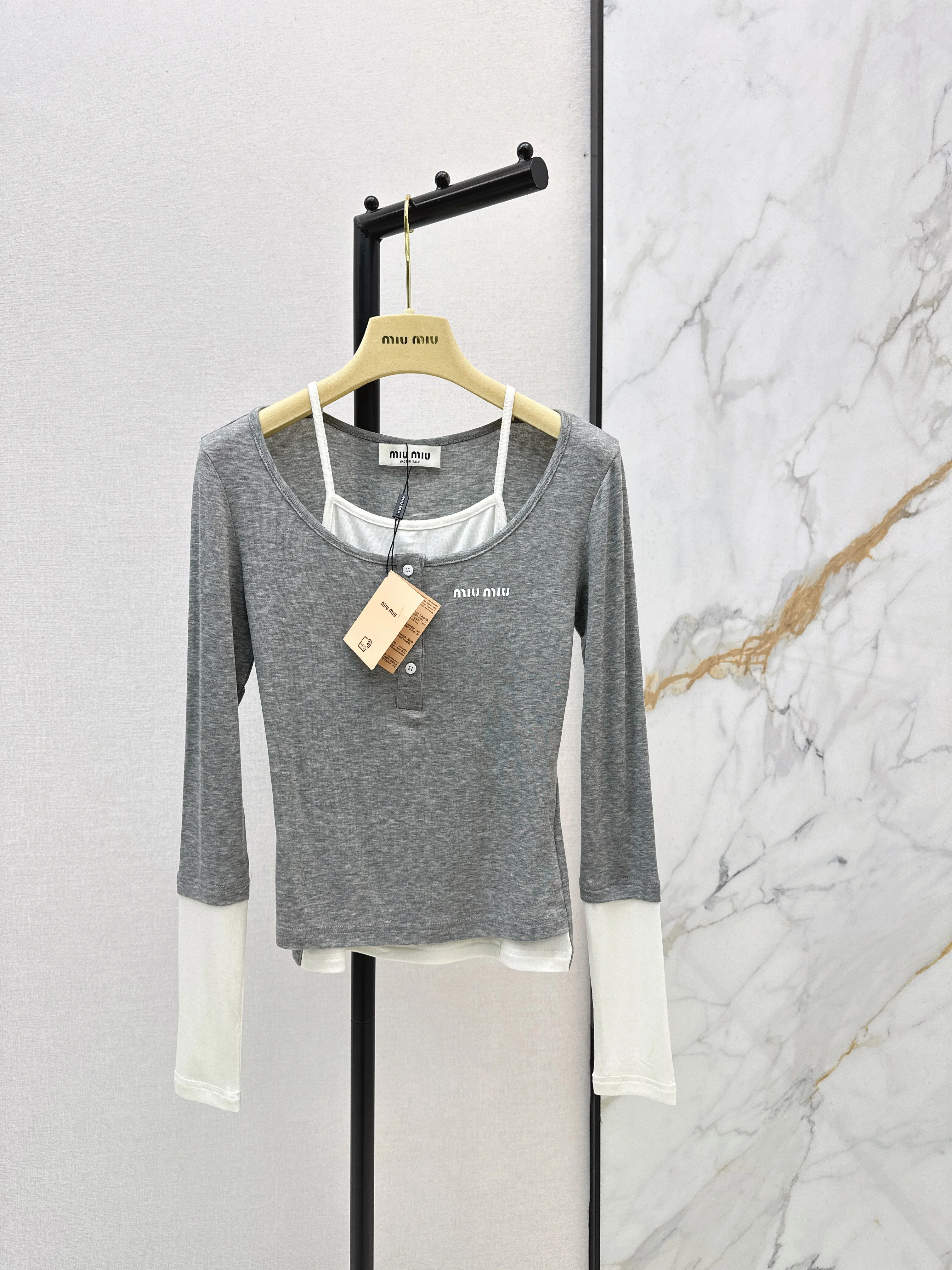 Faux Two-Piece Base Layer Top