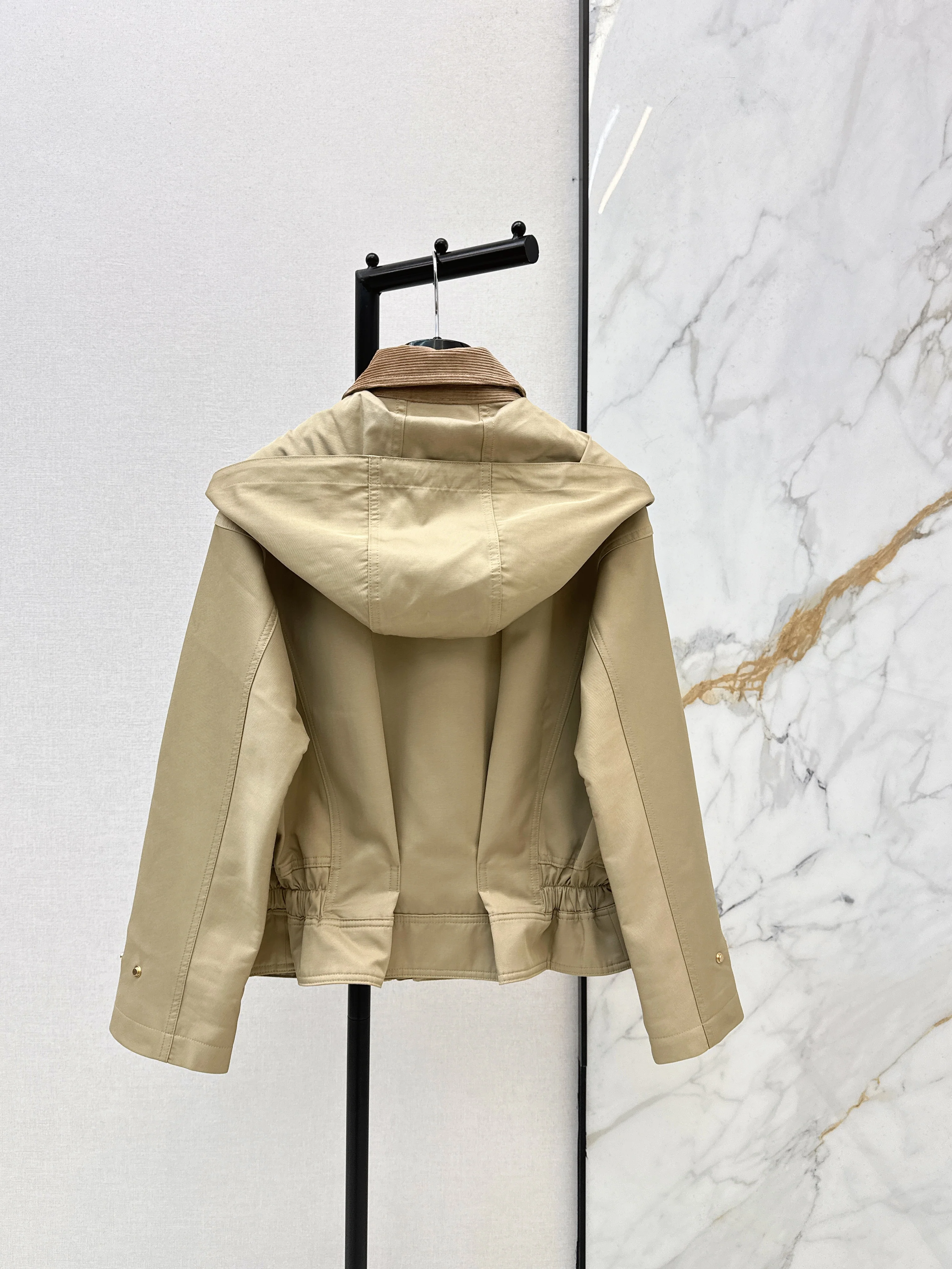 Lapel belted trench coat